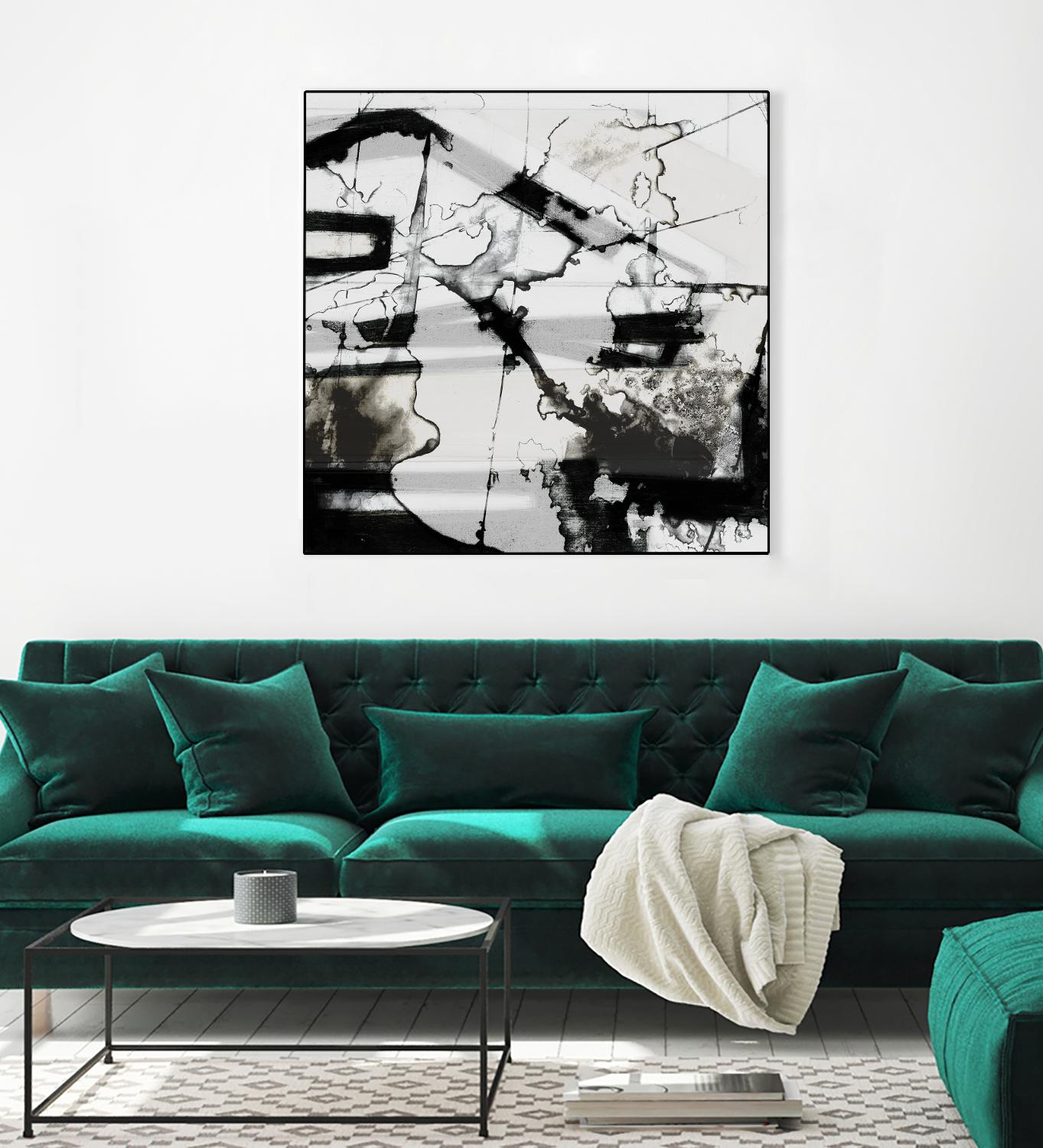 In Motion III by Jennifer Goldberger on GIANT ART - black abstract