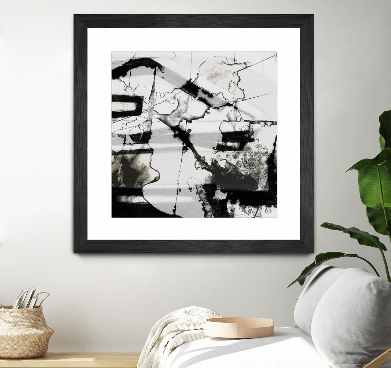 In Motion III by Jennifer Goldberger on GIANT ART - black abstract