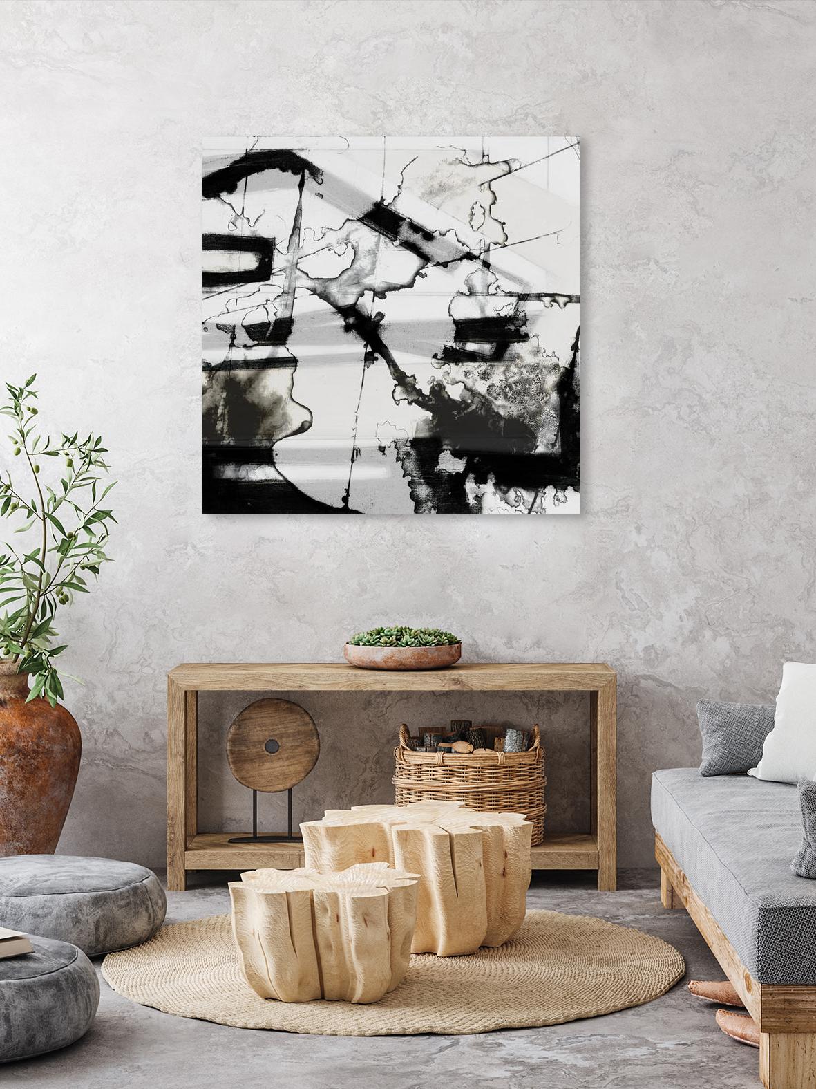 In Motion III by Jennifer Goldberger on GIANT ART - black abstract