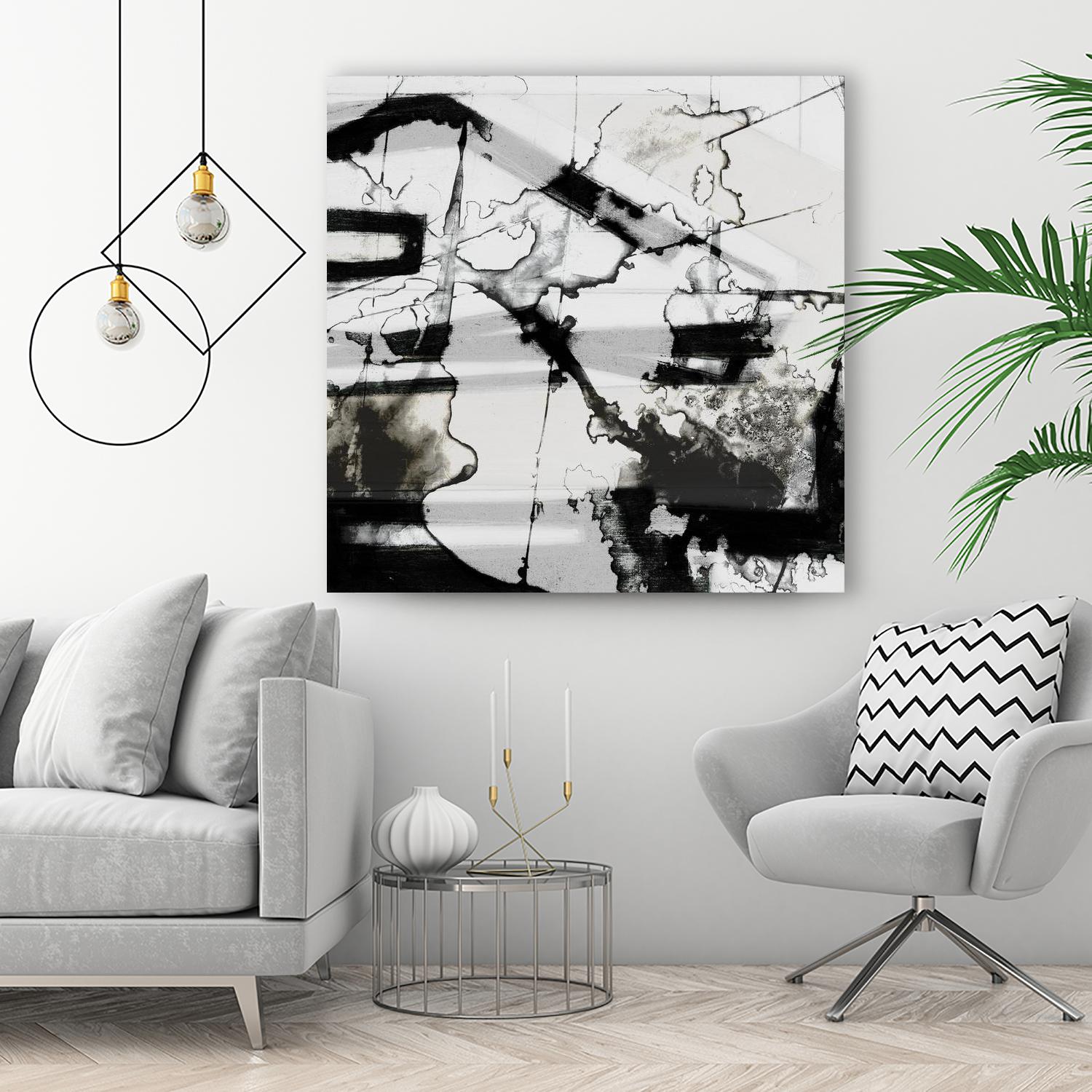 In Motion III by Jennifer Goldberger on GIANT ART - black abstract