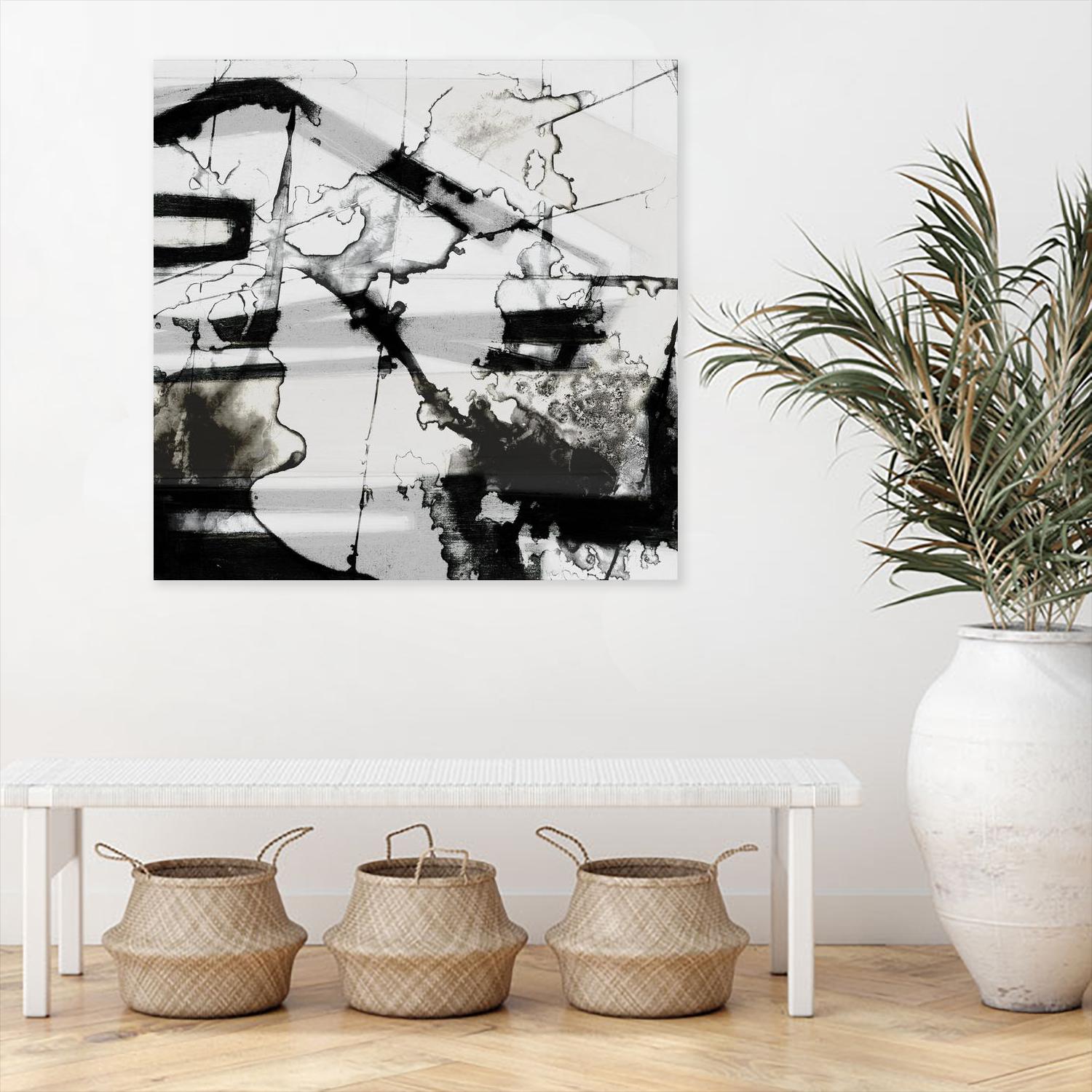 In Motion III by Jennifer Goldberger on GIANT ART - black abstract