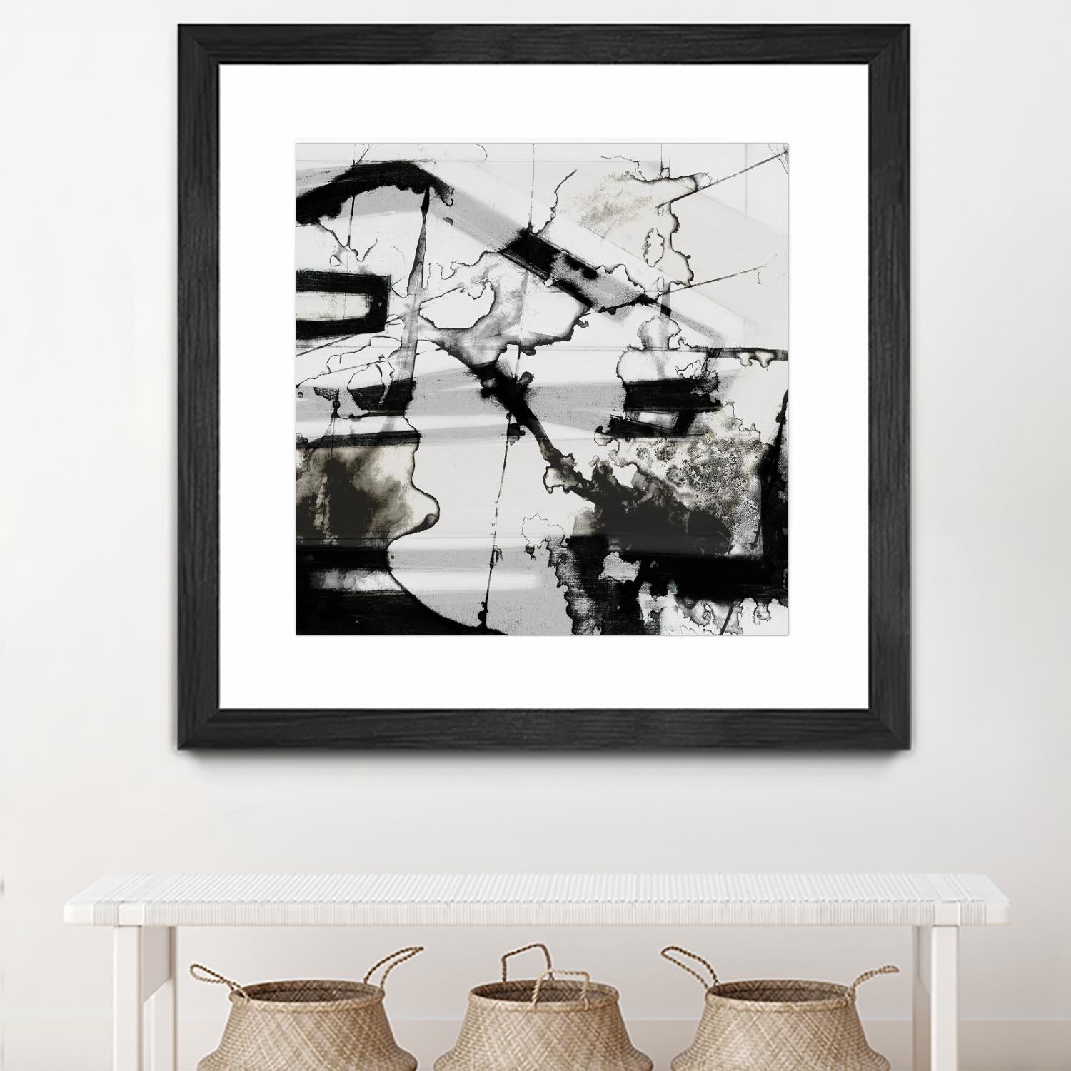 In Motion III by Jennifer Goldberger on GIANT ART - black abstract