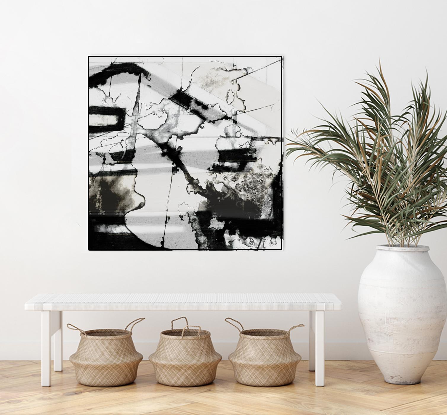 In Motion III by Jennifer Goldberger on GIANT ART - black abstract