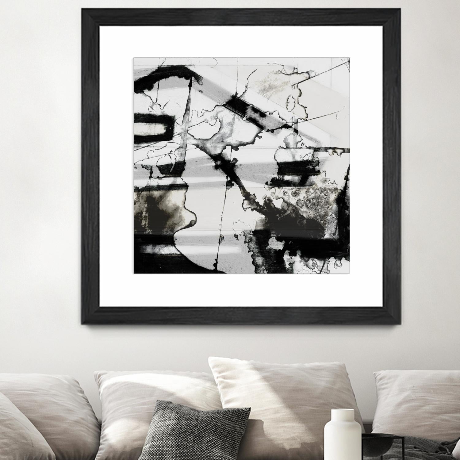 In Motion III by Jennifer Goldberger on GIANT ART - black abstract