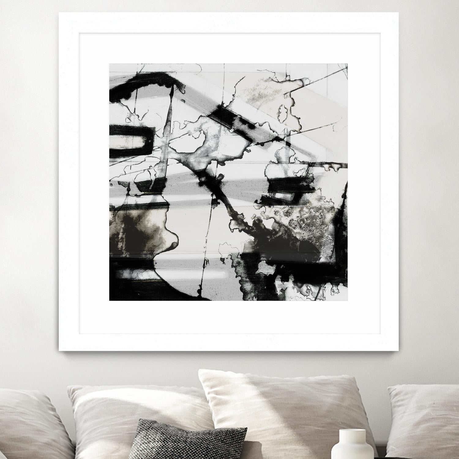 In Motion III by Jennifer Goldberger on GIANT ART - black abstract