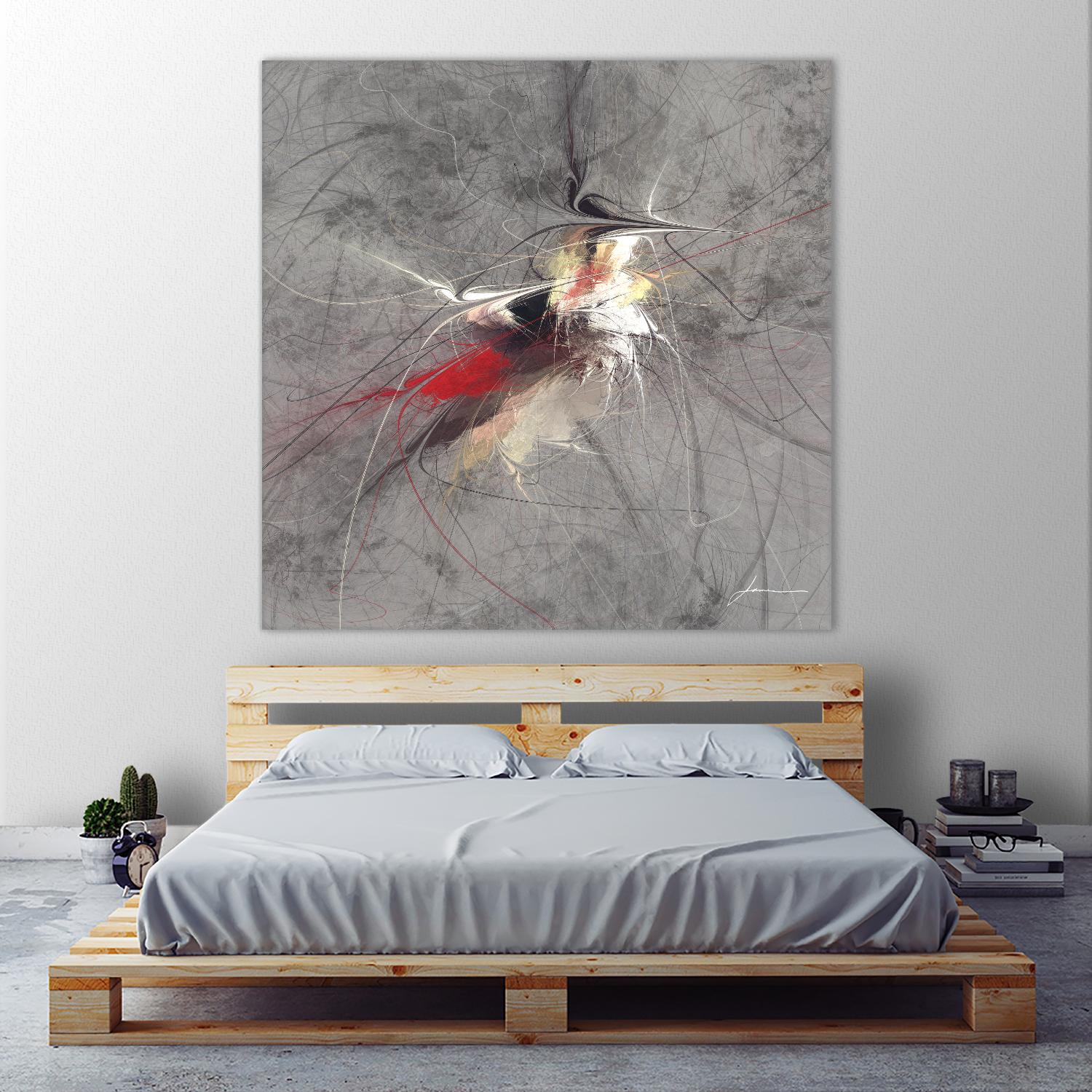 Paint Swirl I by James Burghardt on GIANT ART - red abstract