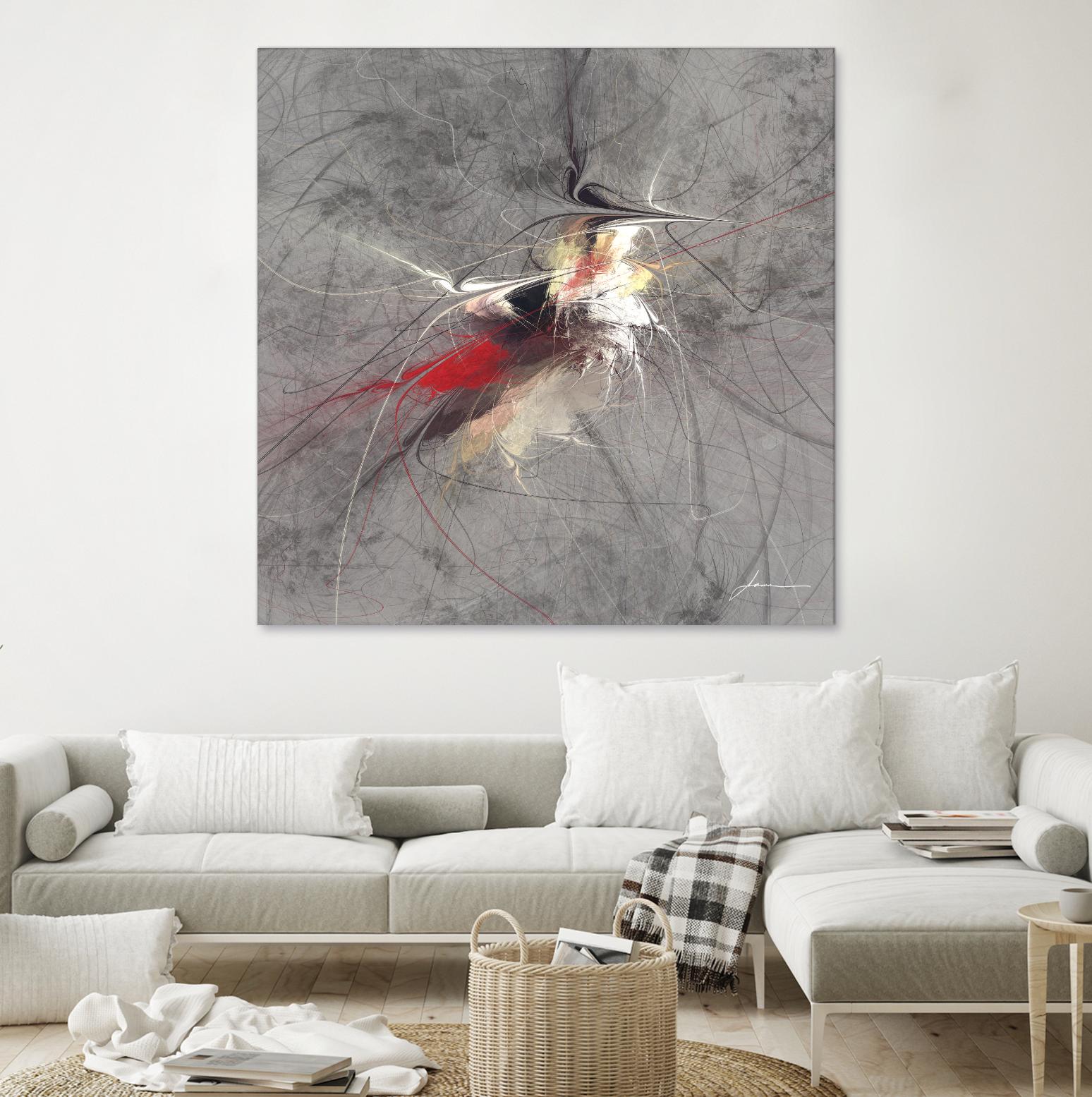 Paint Swirl I by James Burghardt on GIANT ART - red abstract