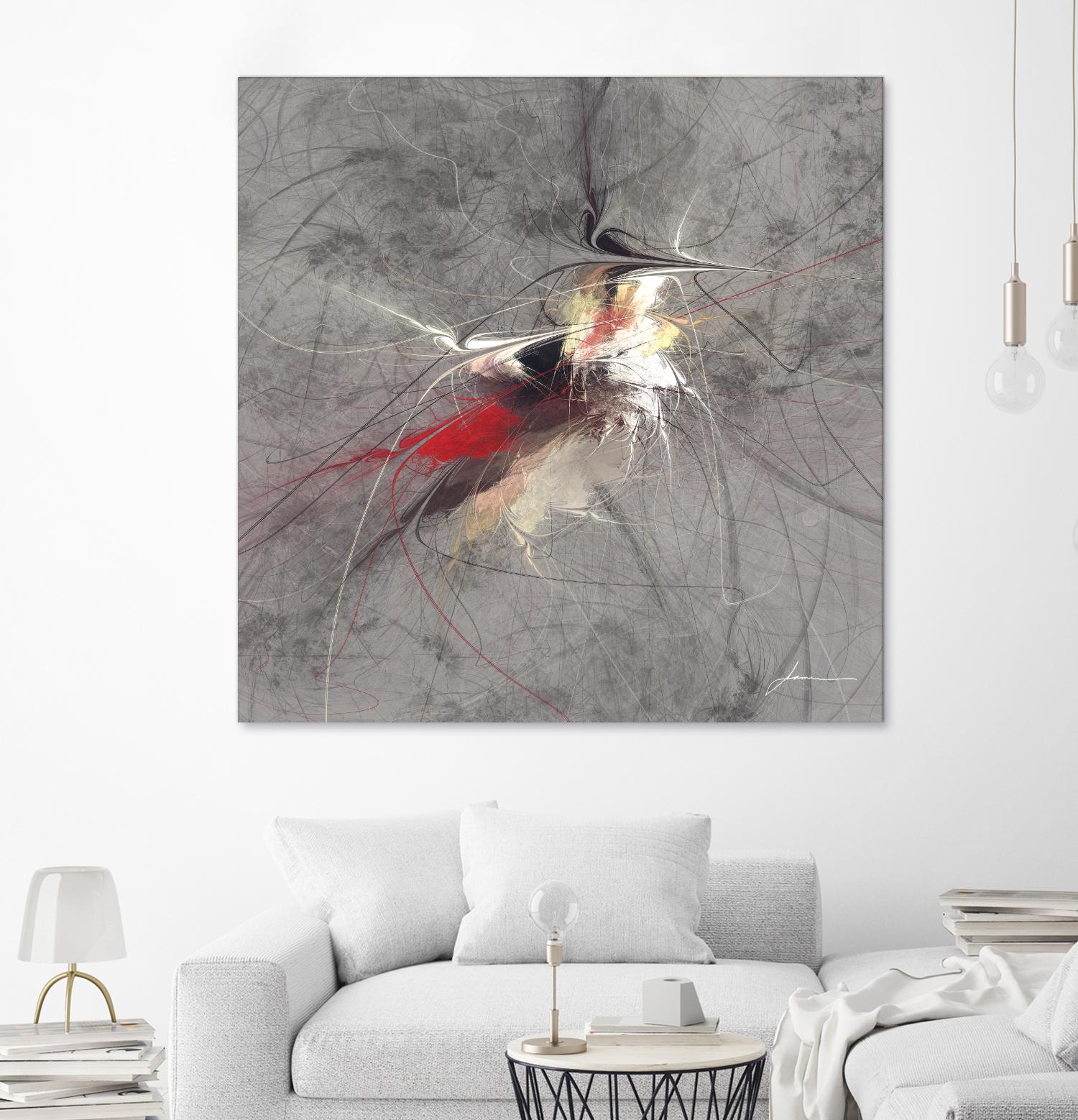 Paint Swirl I by James Burghardt on GIANT ART - red abstract