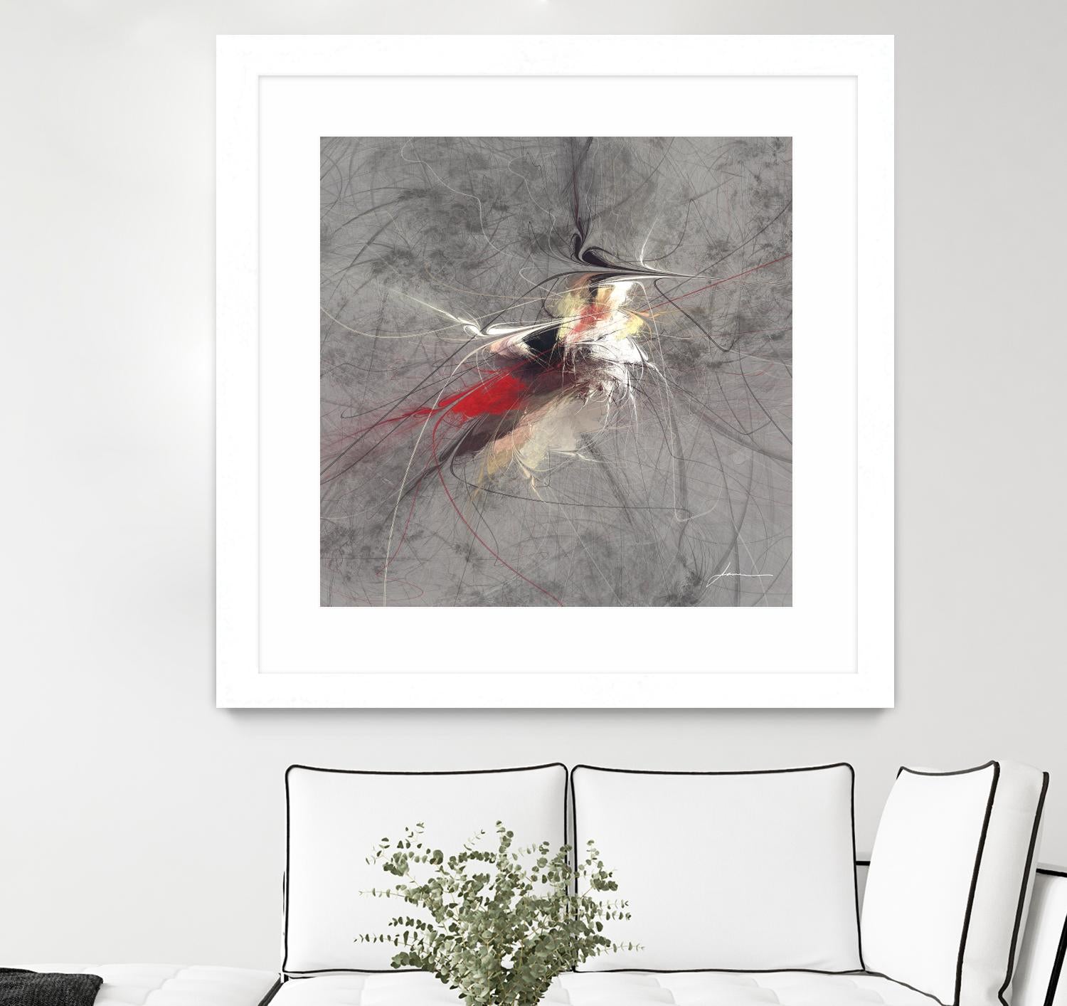 Paint Swirl I by James Burghardt on GIANT ART - red abstract