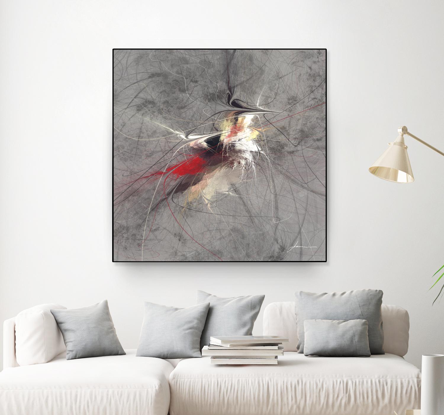 Paint Swirl I by James Burghardt on GIANT ART - red abstract