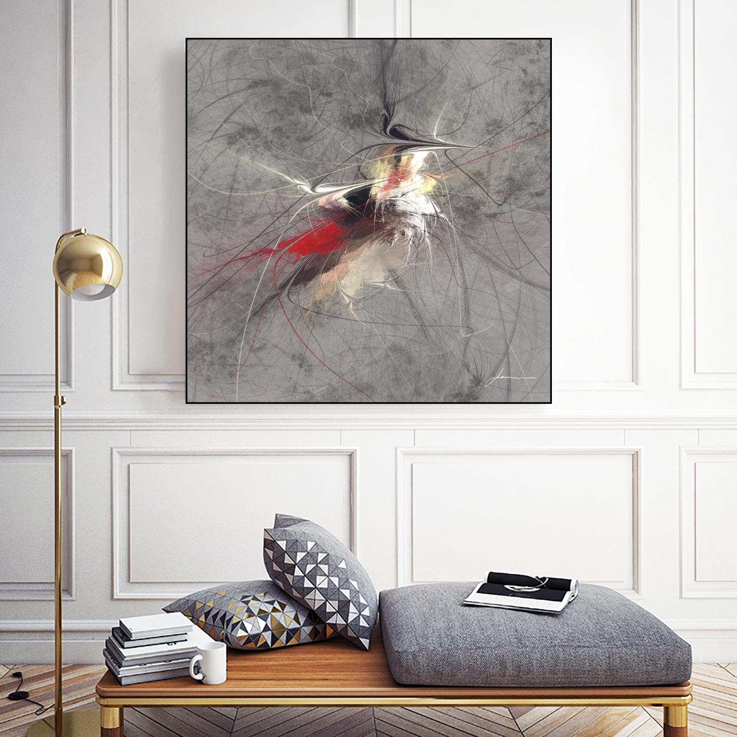 Paint Swirl I by James Burghardt on GIANT ART - red abstract