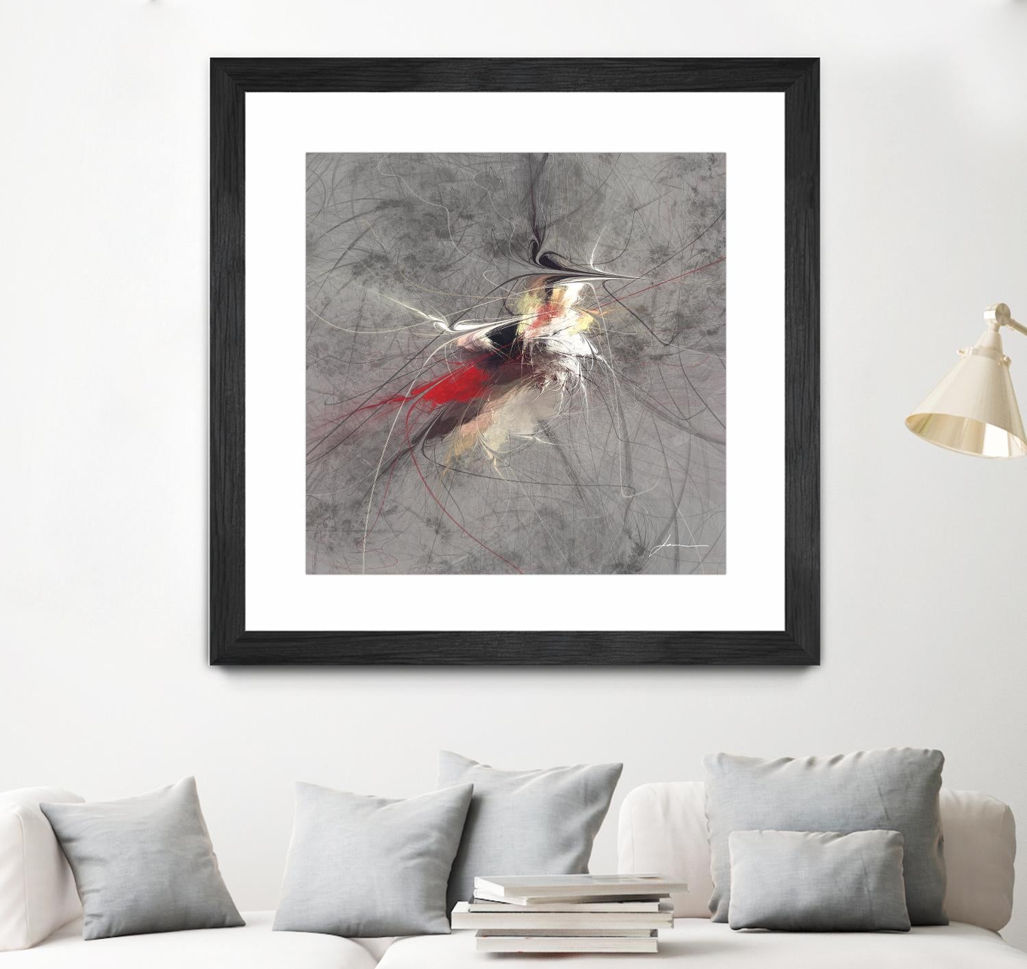 Paint Swirl I by James Burghardt on GIANT ART - red abstract