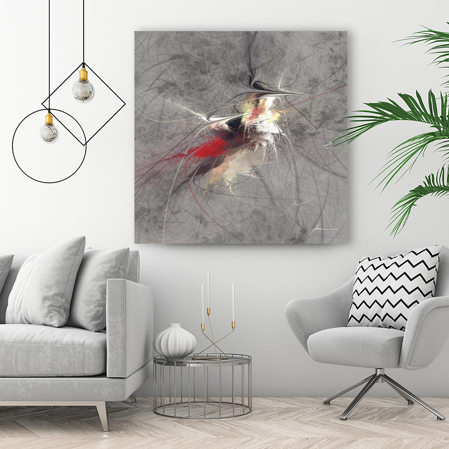 Paint Swirl I by James Burghardt on GIANT ART - red abstract