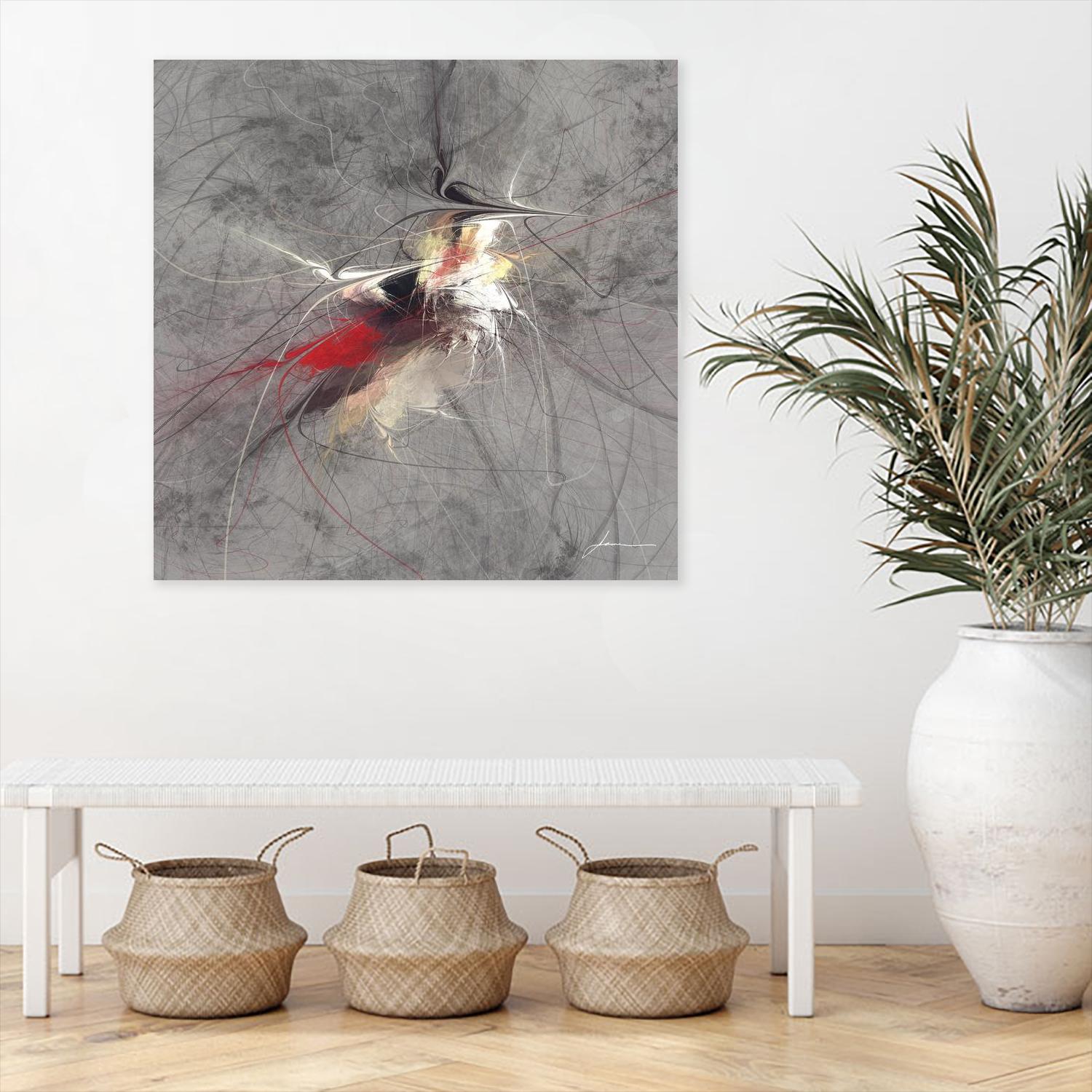 Paint Swirl I by James Burghardt on GIANT ART - red abstract