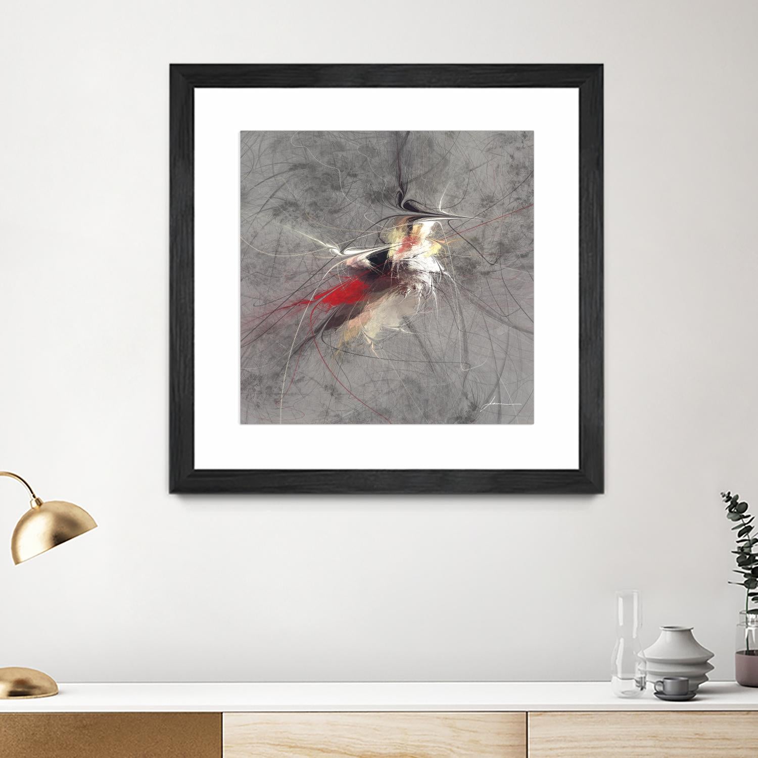 Paint Swirl I by James Burghardt on GIANT ART - red abstract