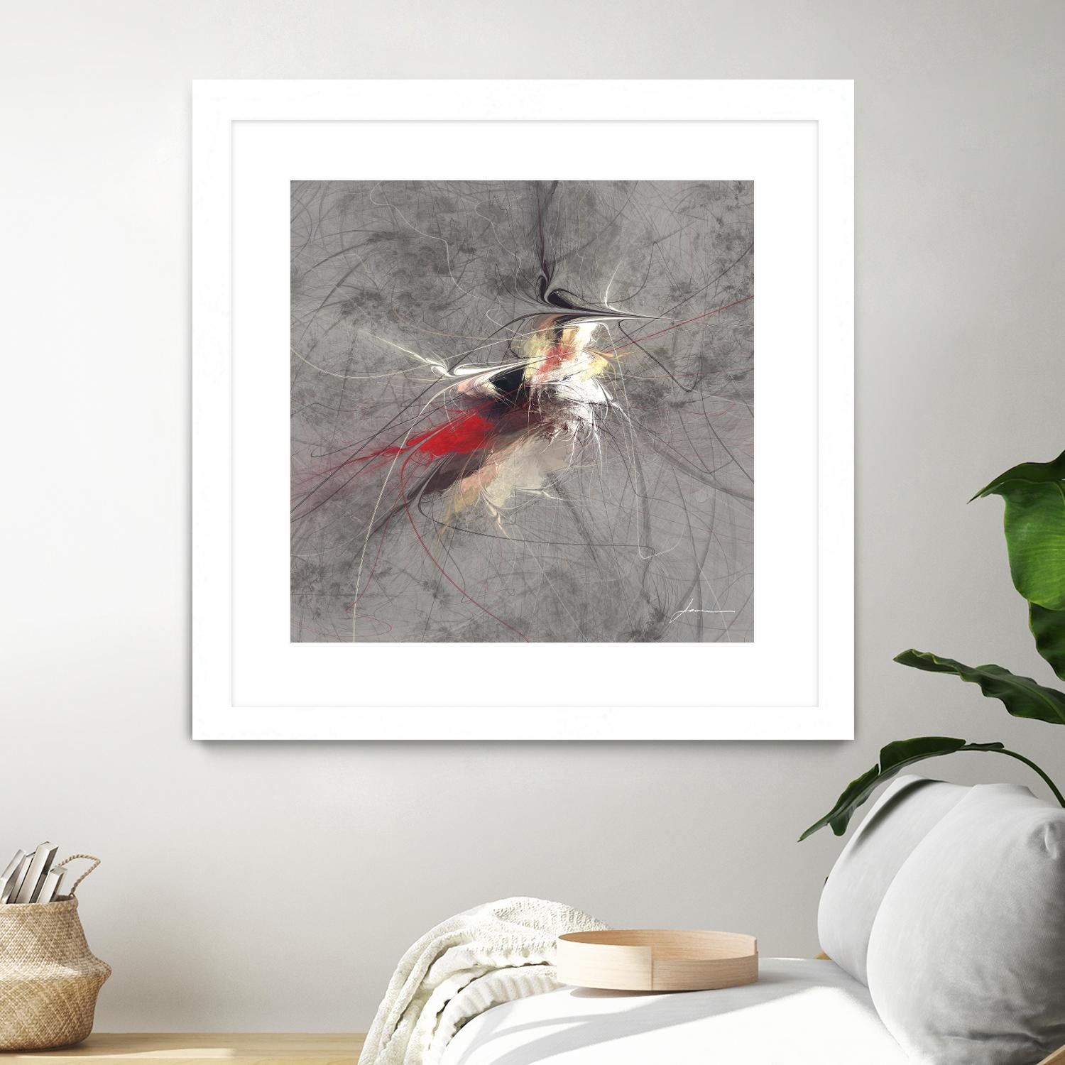 Paint Swirl I by James Burghardt on GIANT ART - red abstract