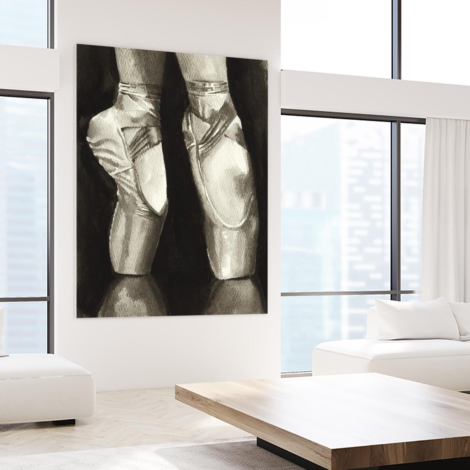 Ballet Shoes II by Grace Popp on GIANT ART - white leisure ballet