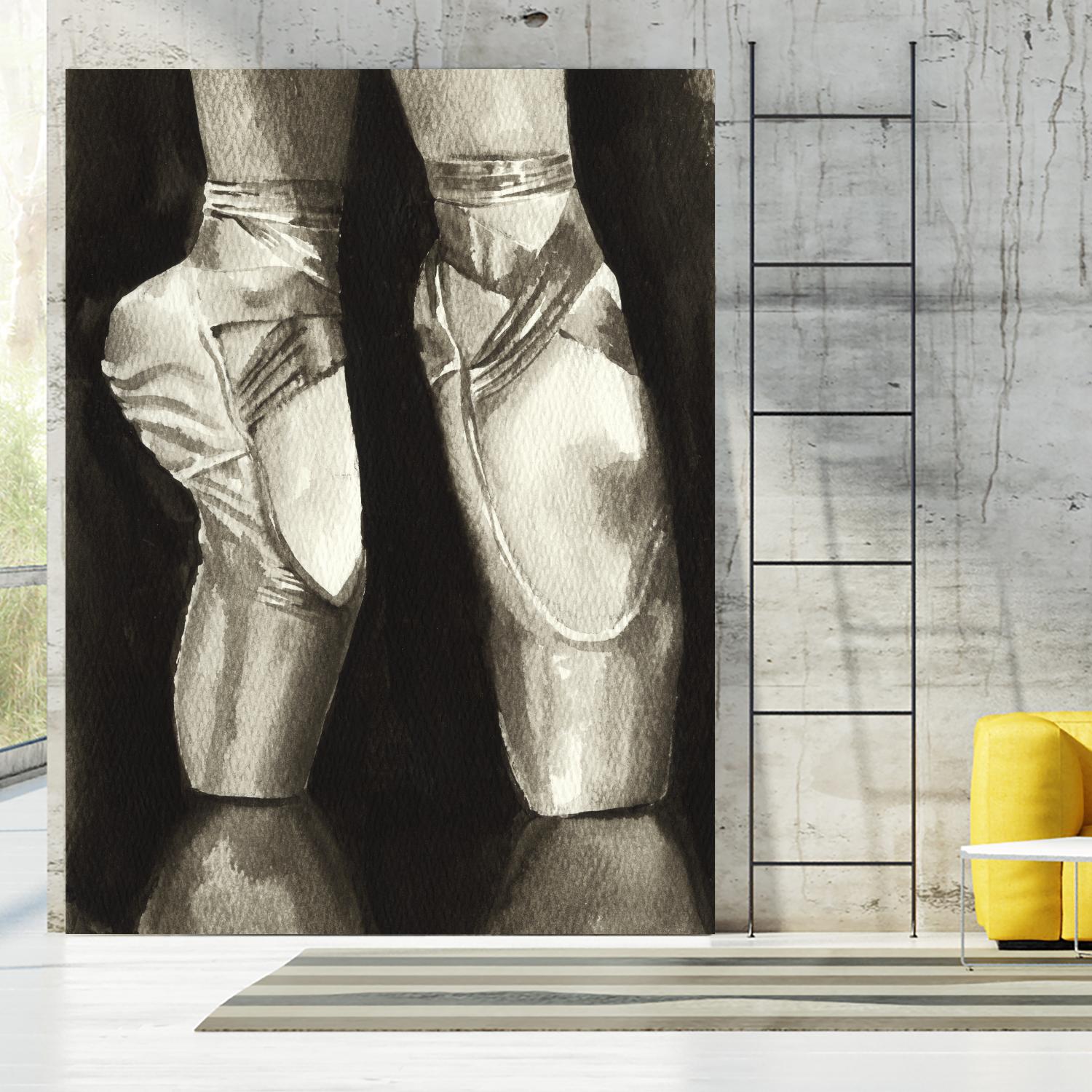 Ballet Shoes II by Grace Popp on GIANT ART - white leisure ballet