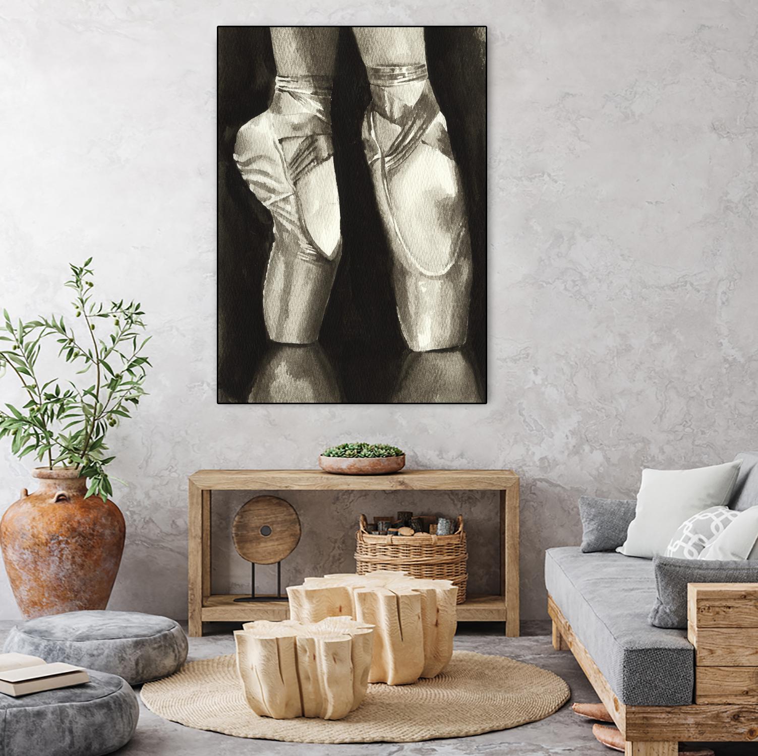 Ballet Shoes II by Grace Popp on GIANT ART - white leisure ballet