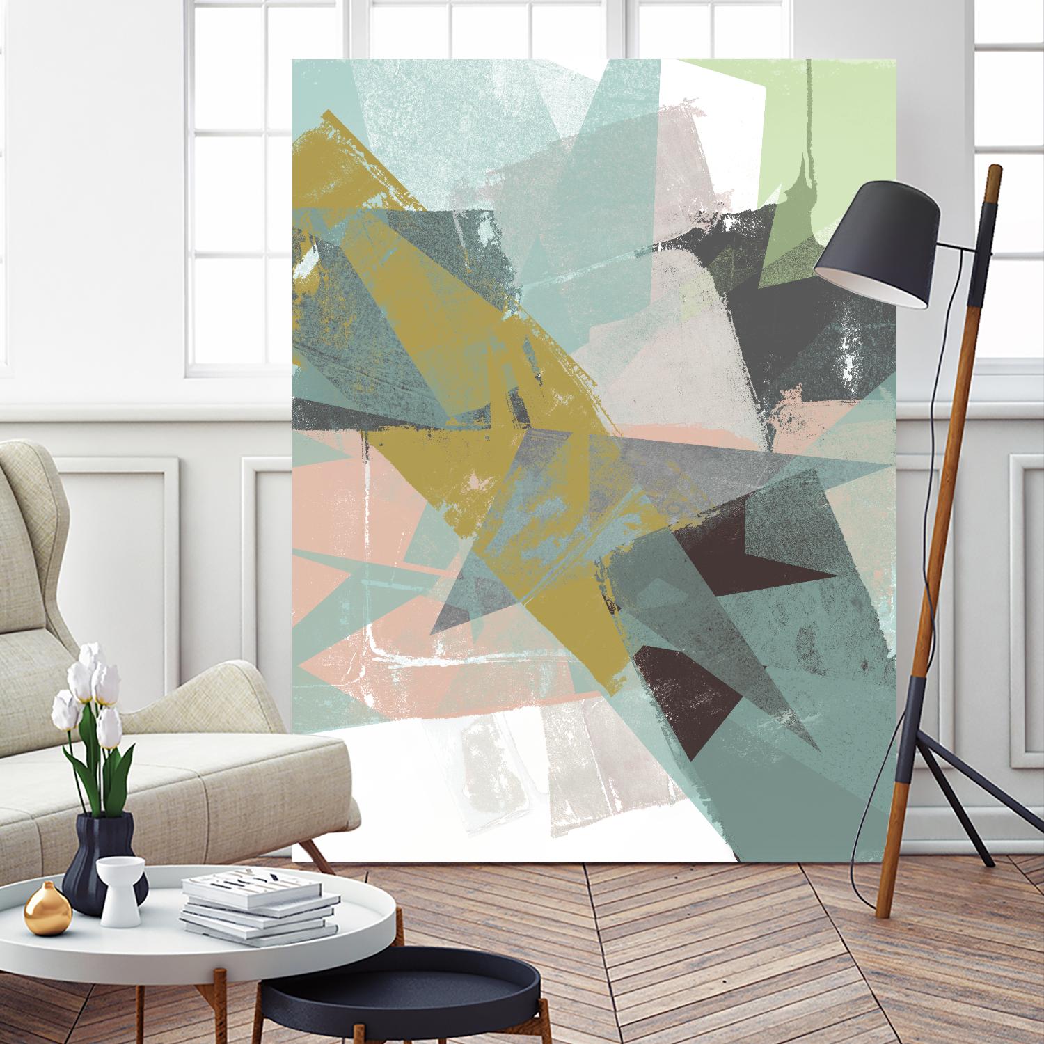 Color Patches I by Jennifer Goldberger on GIANT ART - green abstract