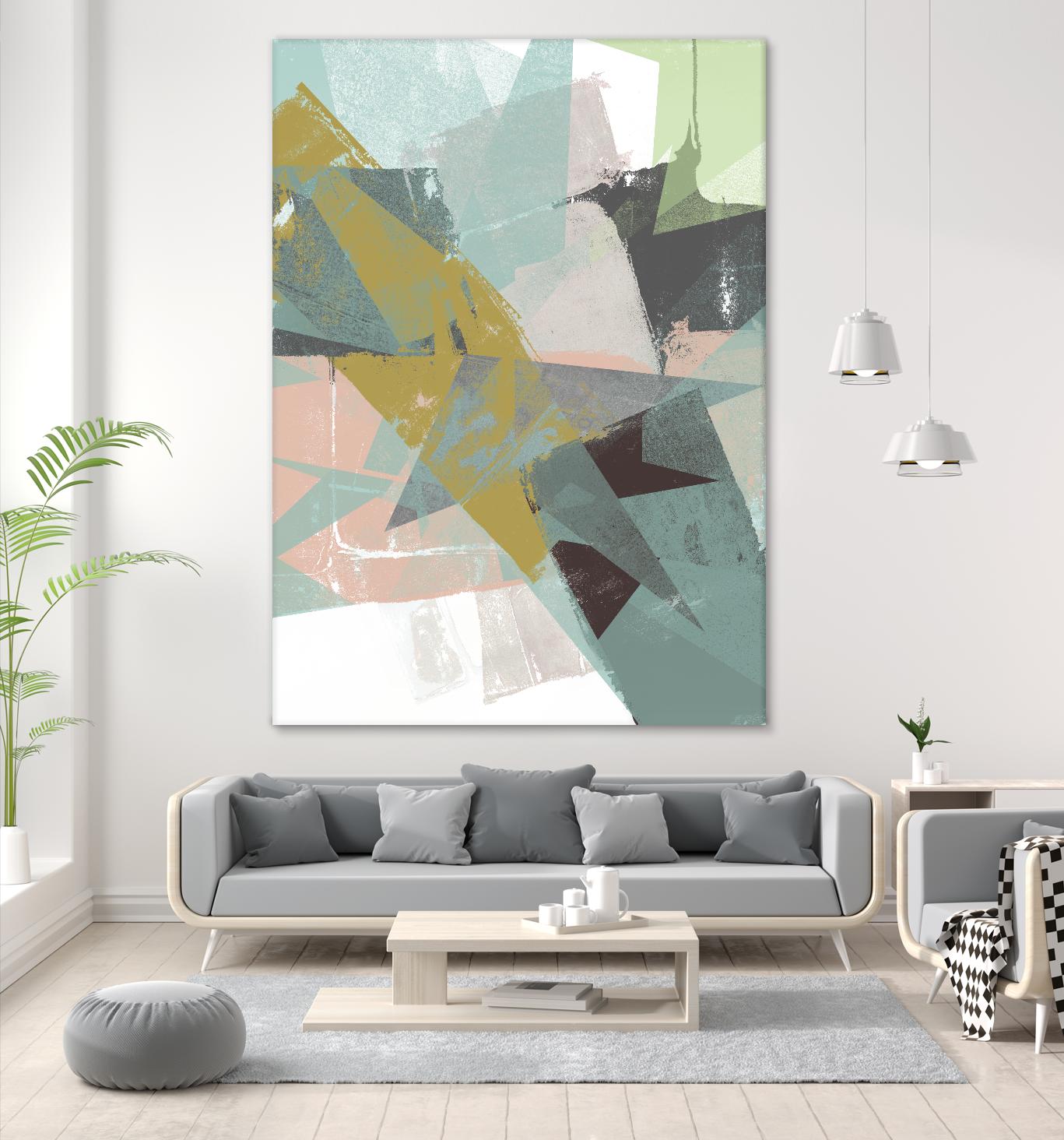 Color Patches I by Jennifer Goldberger on GIANT ART - green abstract