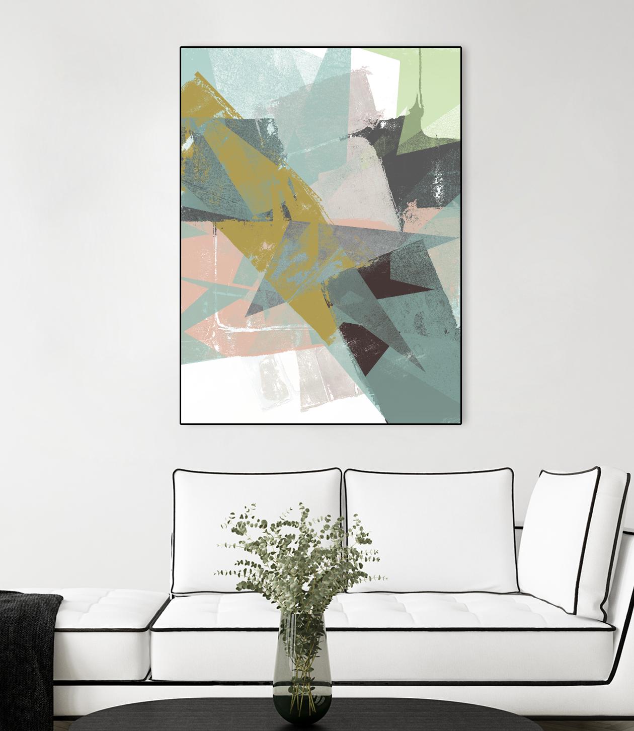 Color Patches I by Jennifer Goldberger on GIANT ART - green abstract