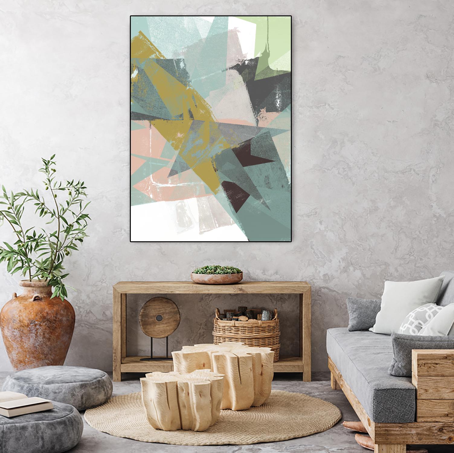 Color Patches I by Jennifer Goldberger on GIANT ART - green abstract