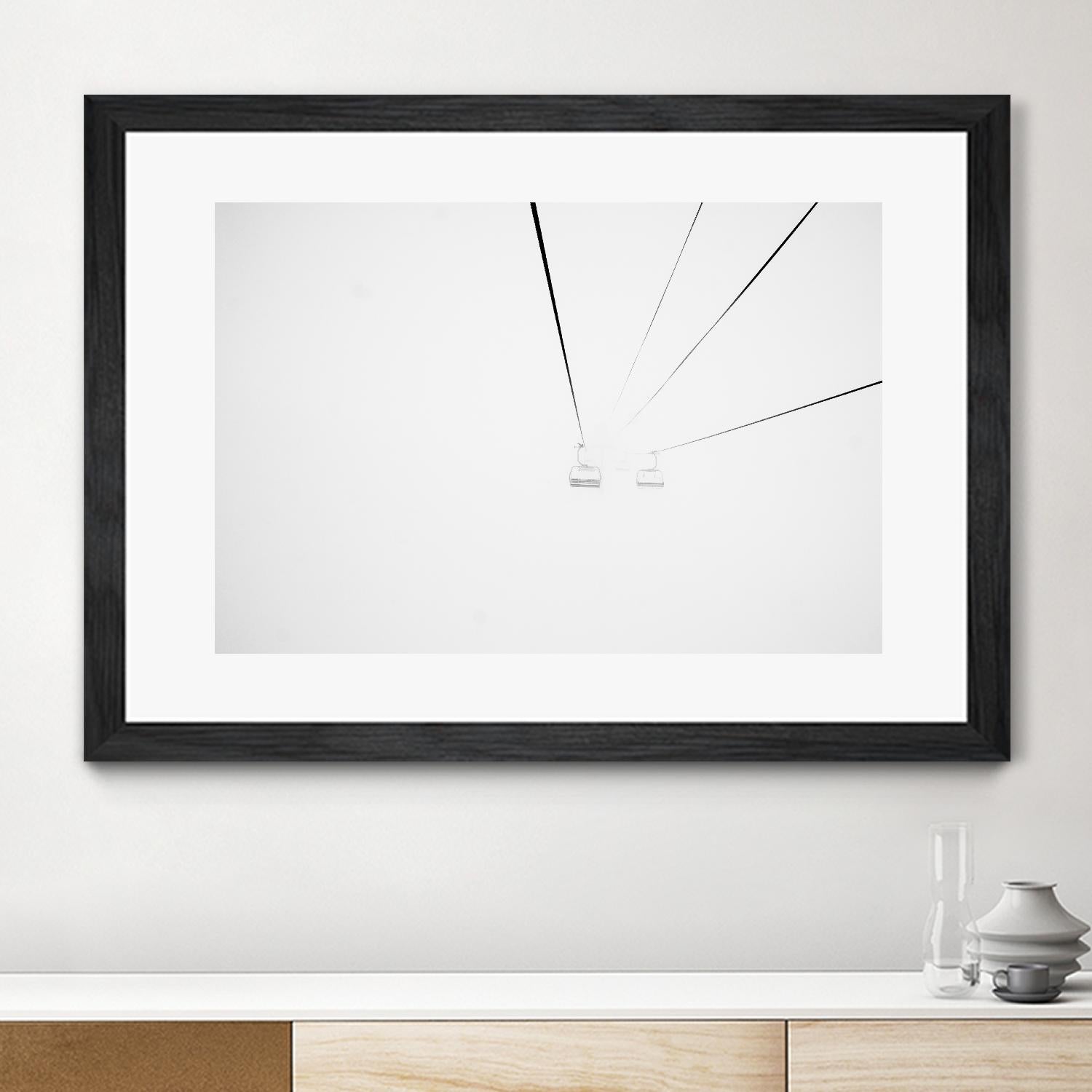 Chair Lift by Pexels on GIANT ART - white black and white