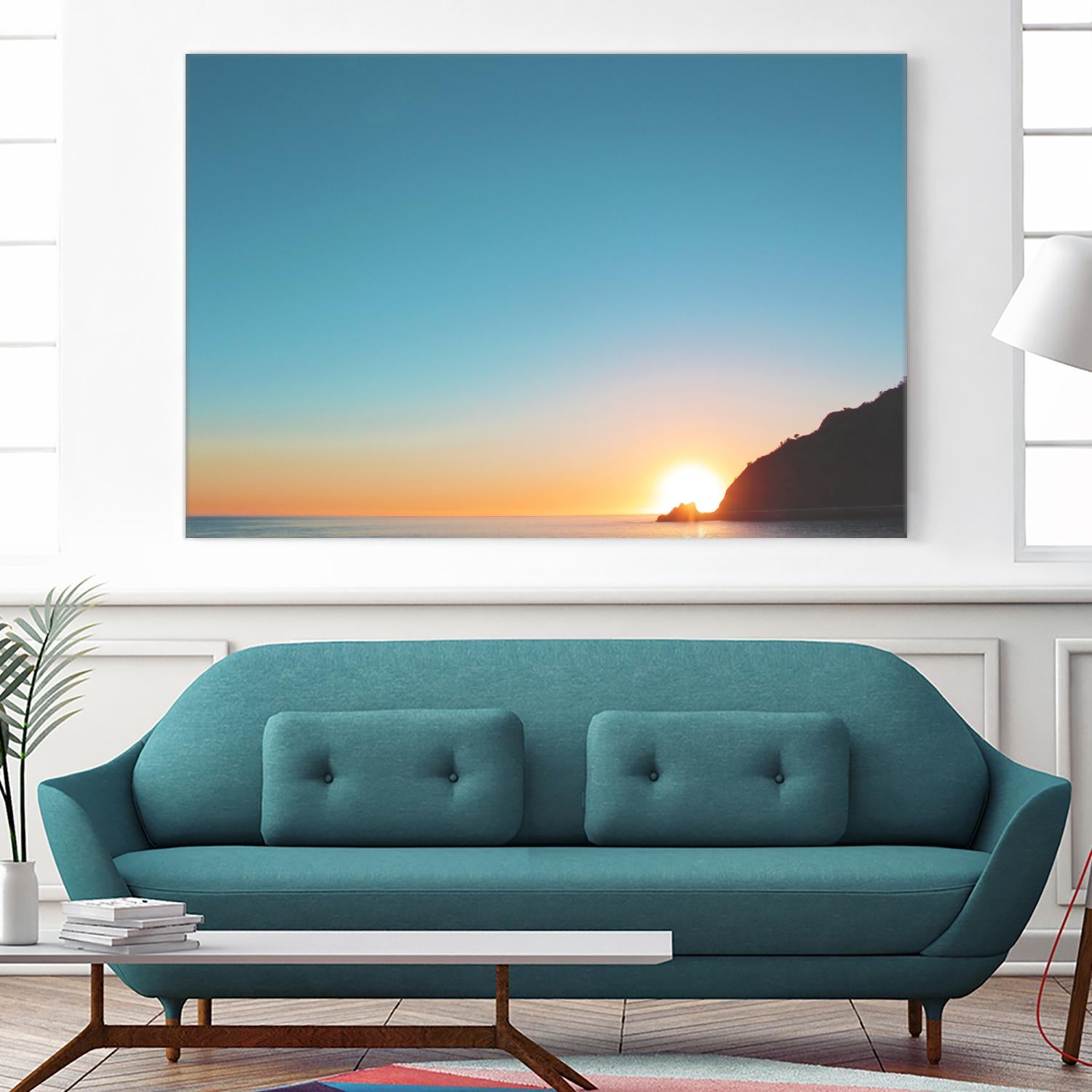 Sunset by Pexels on GIANT ART - blue sea scene