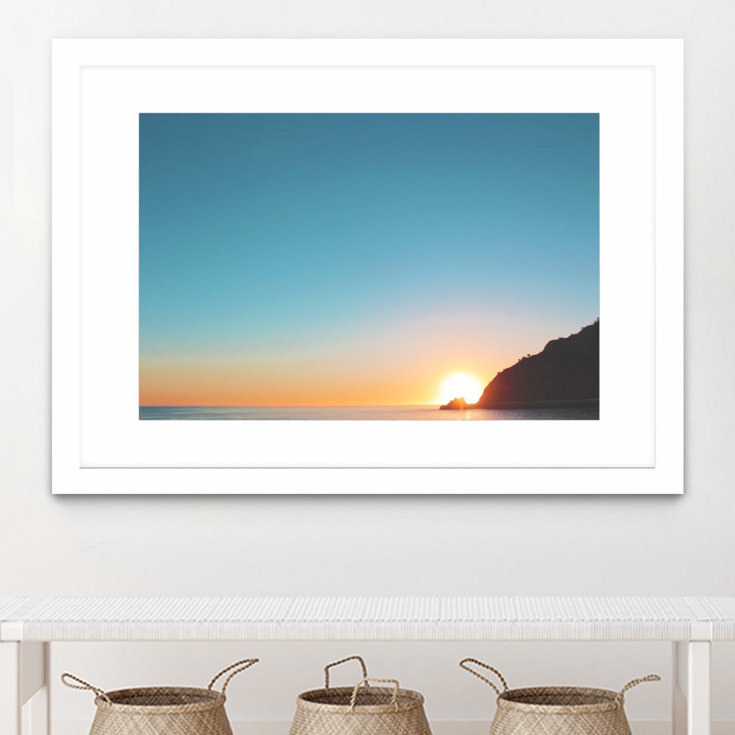 Sunset by Pexels on GIANT ART - blue sea scene