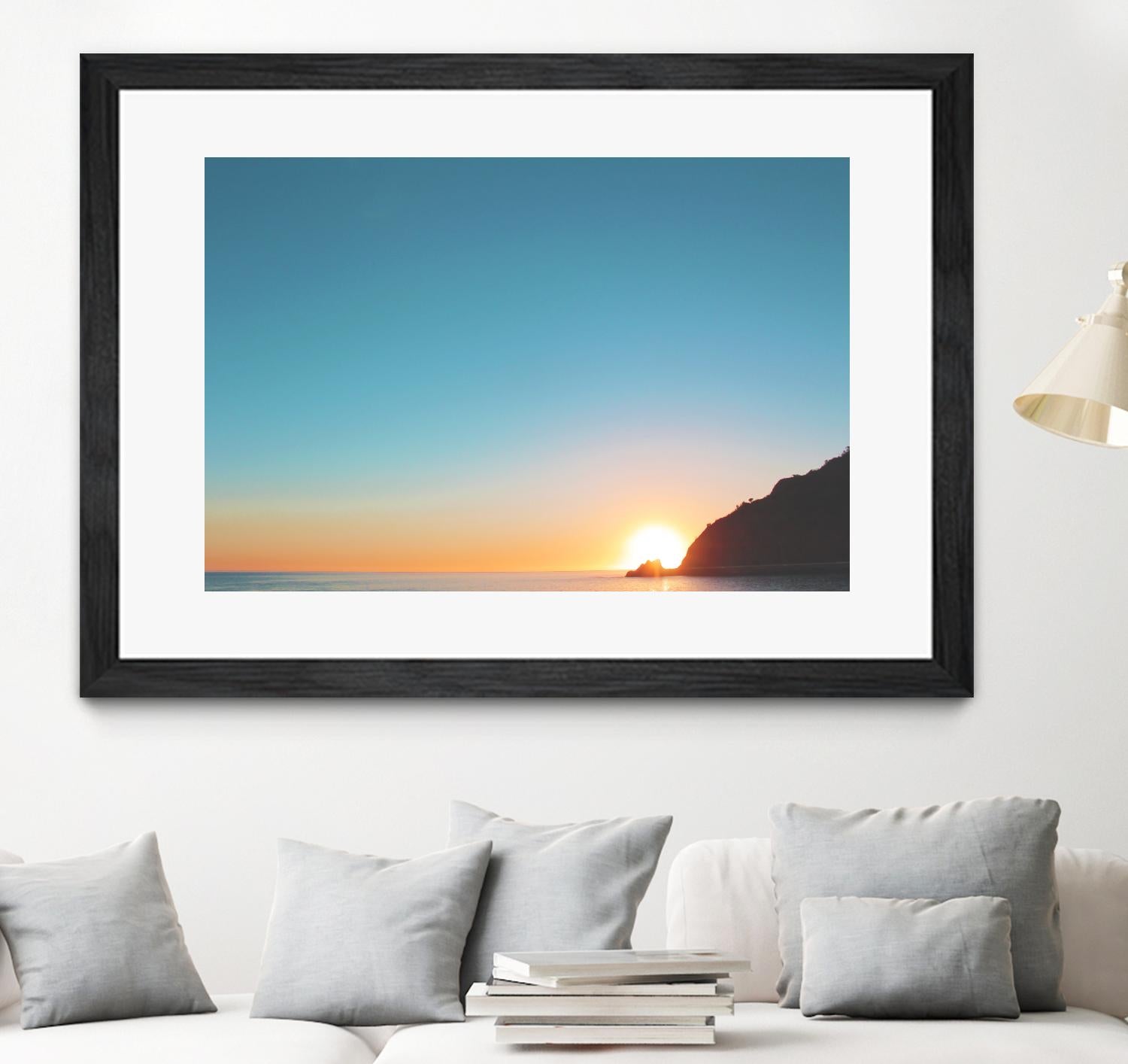 Sunset by Pexels on GIANT ART - blue sea scene