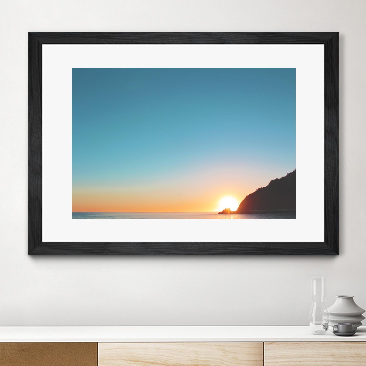 Sunset by Pexels on GIANT ART - blue sea scene