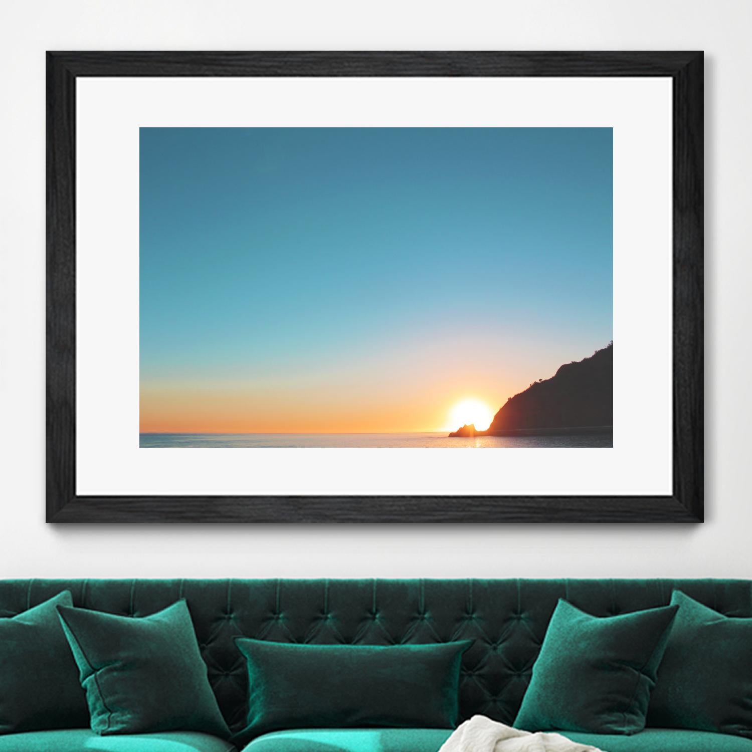 Sunset by Pexels on GIANT ART - blue sea scene