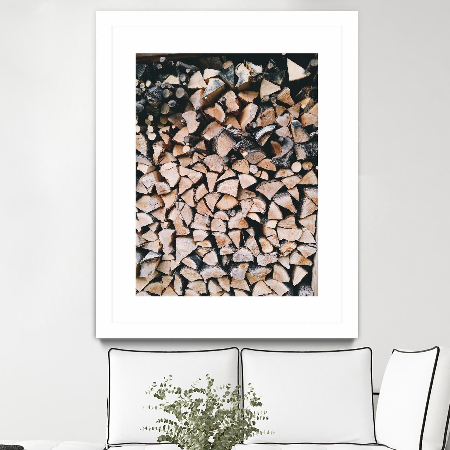 Logs by Pexels on GIANT ART - black trees wood