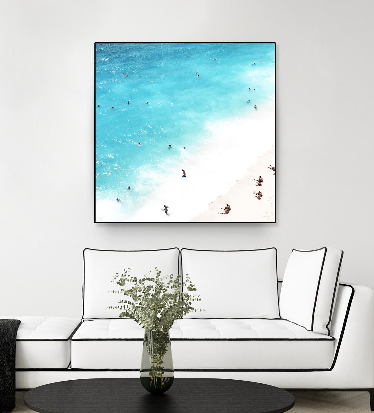 A day at the beach by Pexels on GIANT ART - blue sea scene