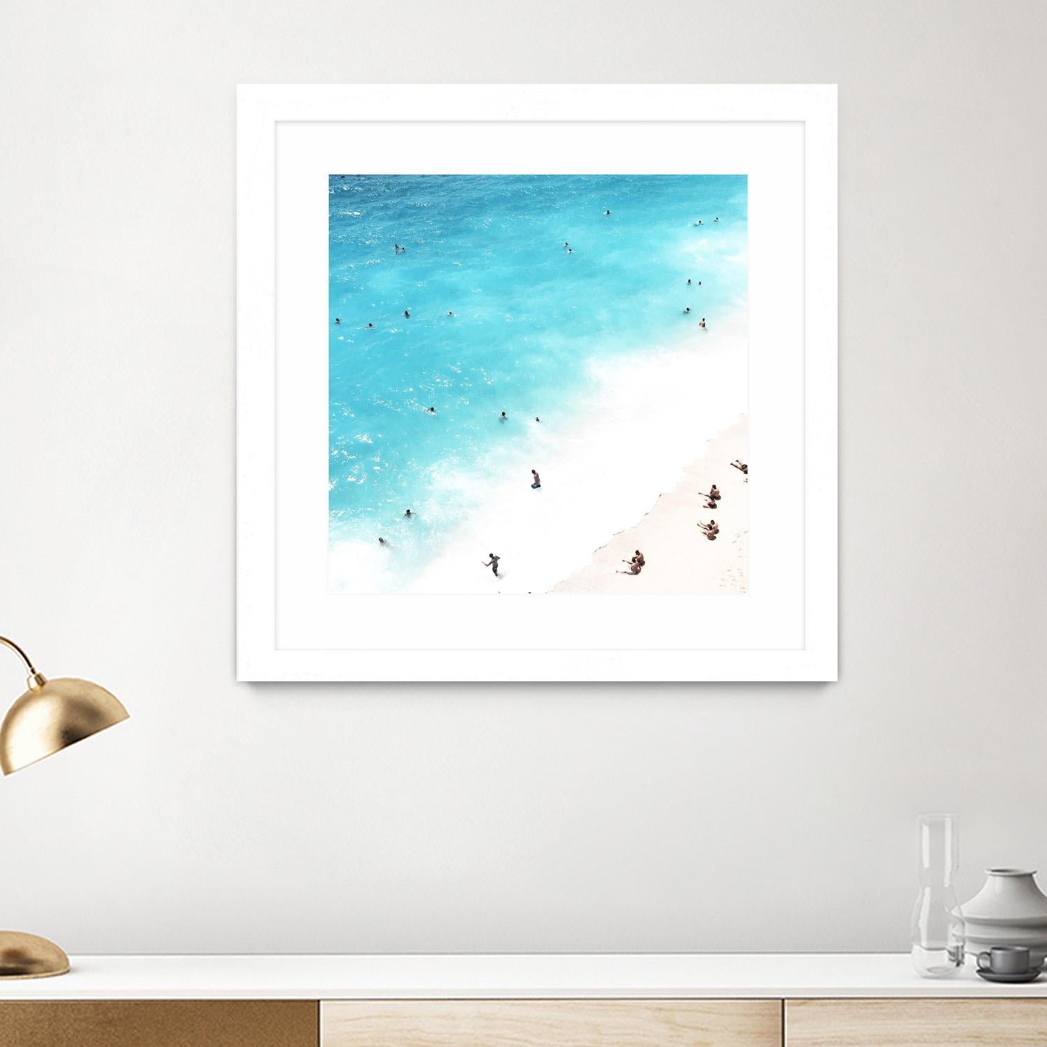 A day at the beach by Pexels on GIANT ART - blue sea scene