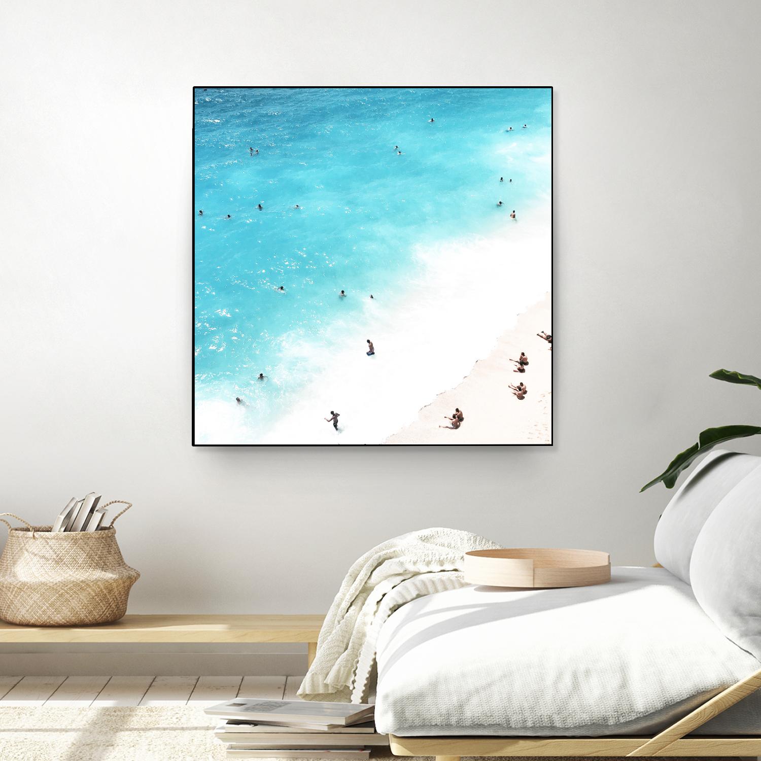 A day at the beach by Pexels on GIANT ART - blue sea scene