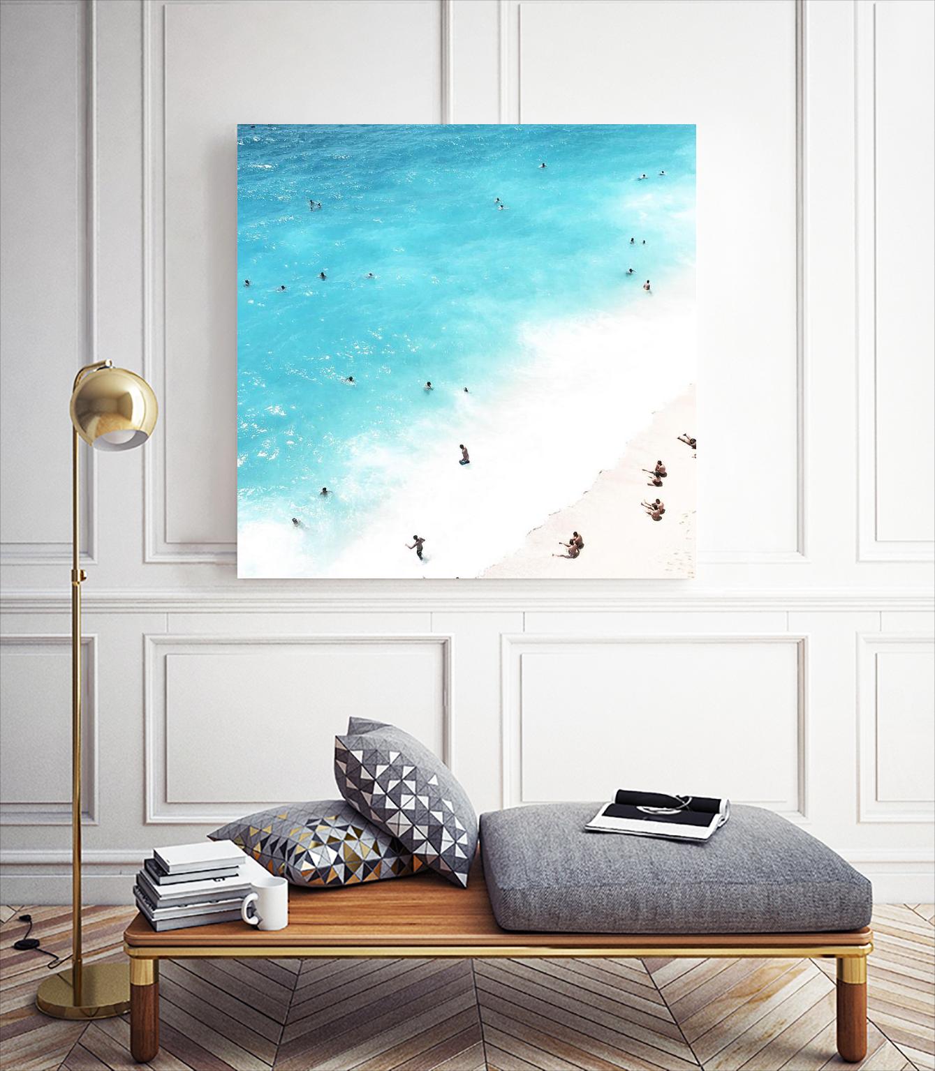 A day at the beach by Pexels on GIANT ART - blue sea scene