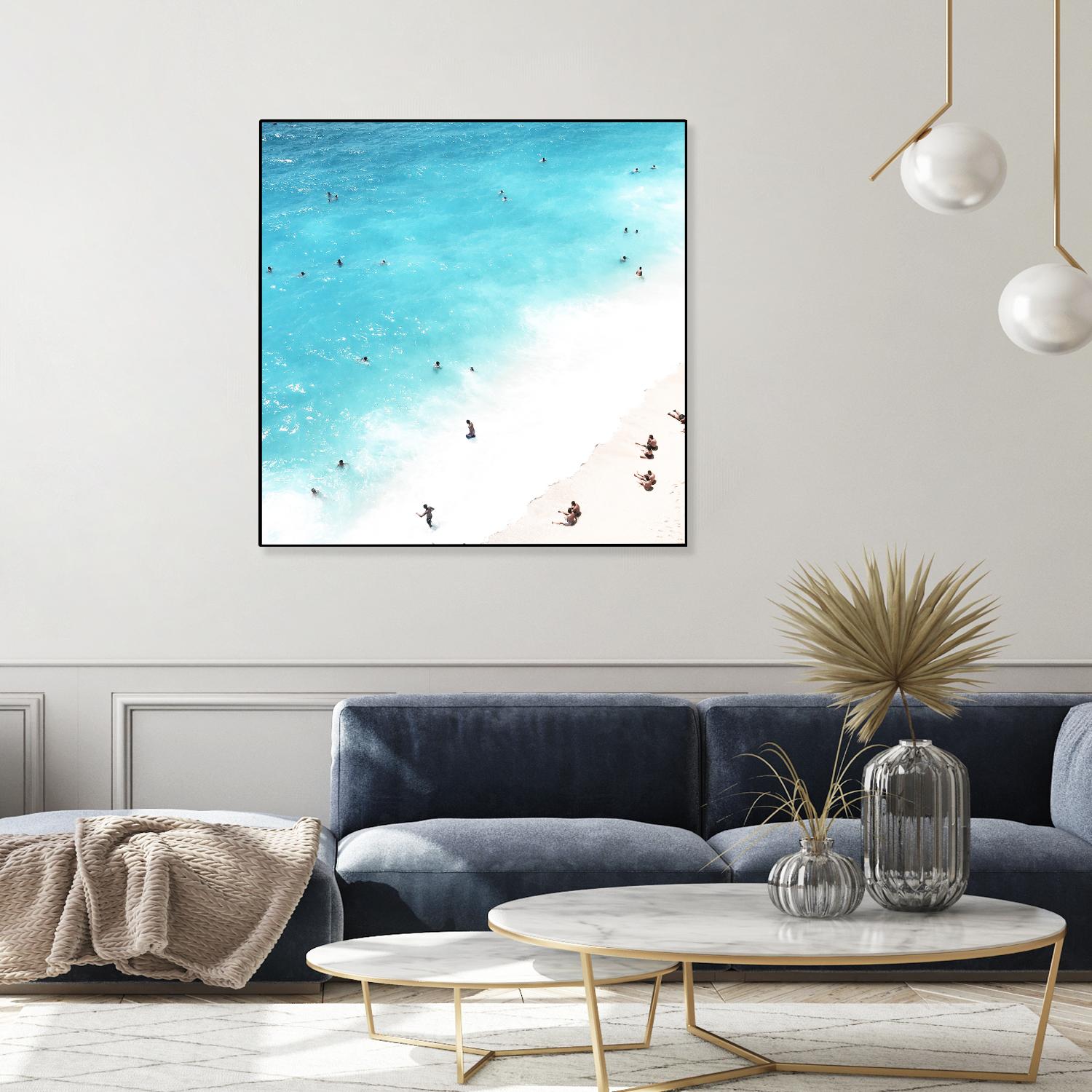 A day at the beach by Pexels on GIANT ART - blue sea scene