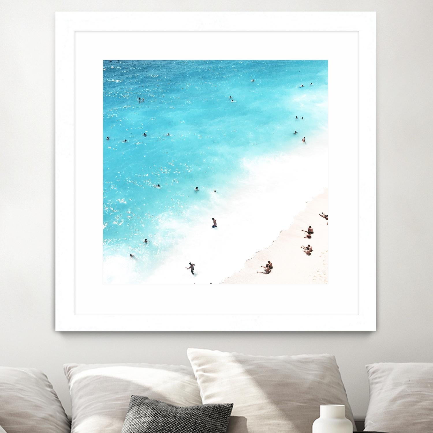 A day at the beach by Pexels on GIANT ART - blue sea scene