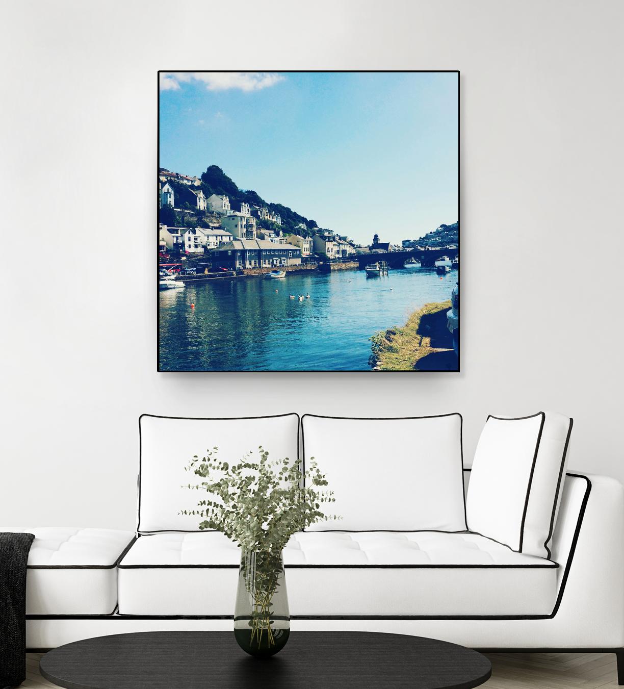 Ducks by Pexels on GIANT ART - blue city scene