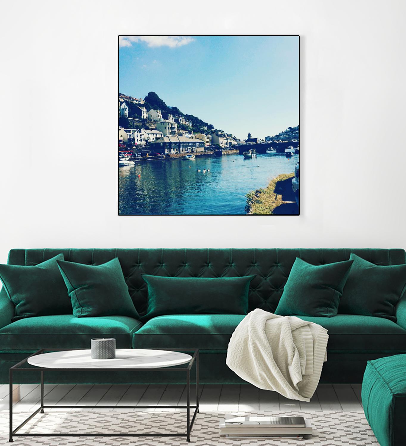 Ducks by Pexels on GIANT ART - blue city scene