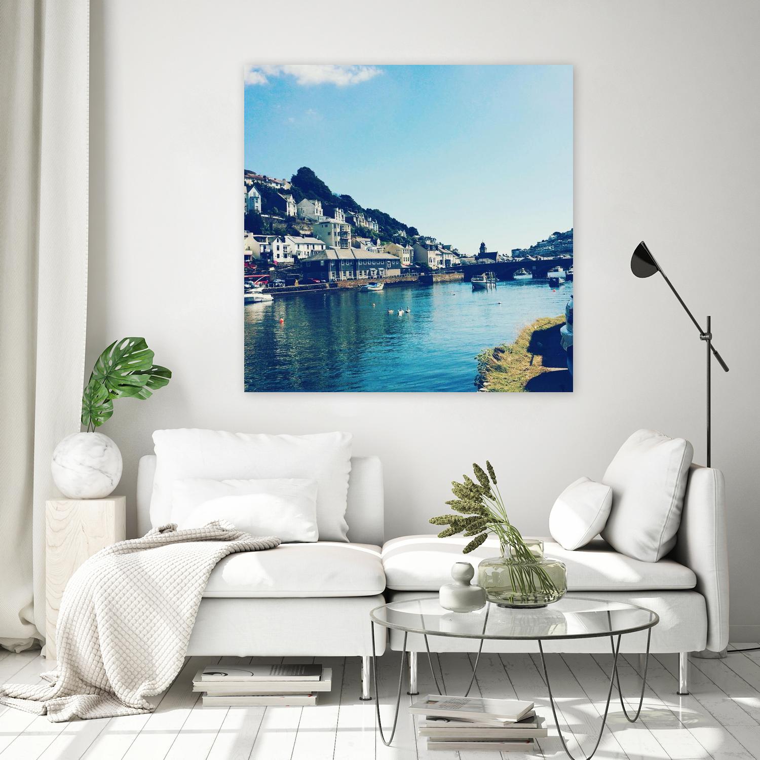 Ducks by Pexels on GIANT ART - blue city scene