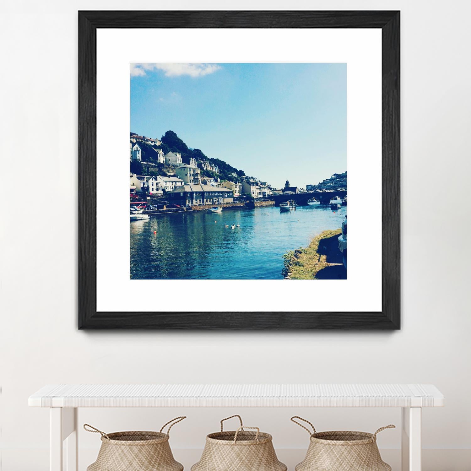 Ducks by Pexels on GIANT ART - blue city scene