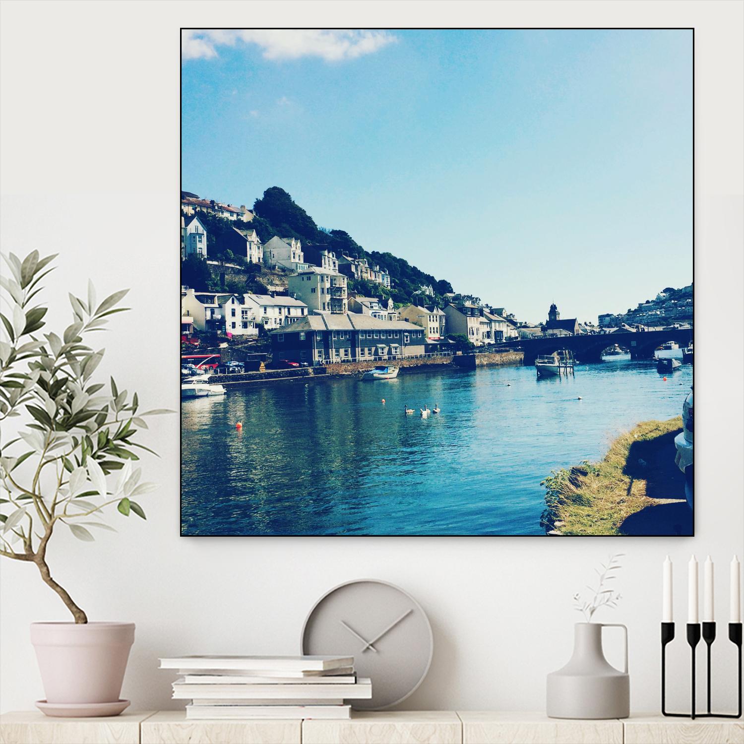 Ducks by Pexels on GIANT ART - blue city scene