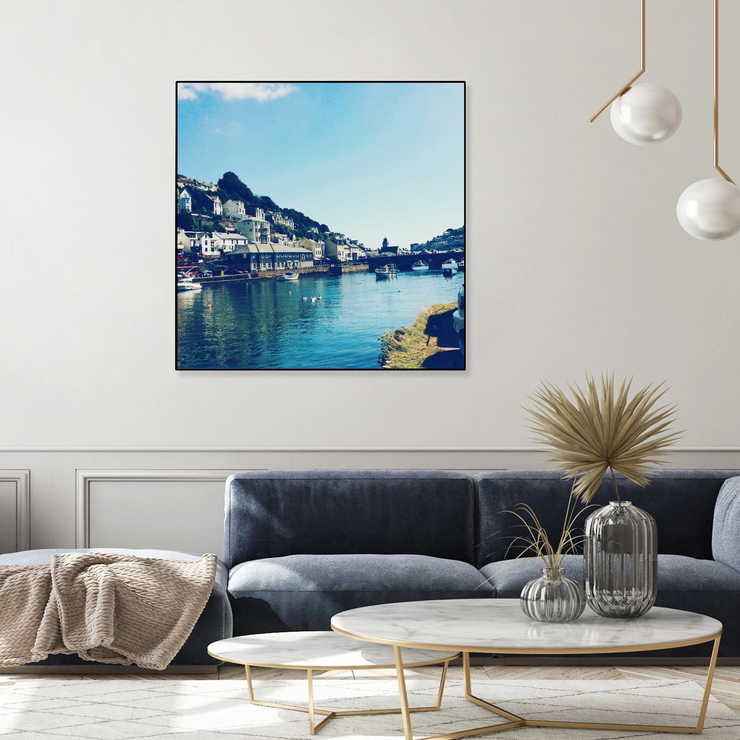 Ducks by Pexels on GIANT ART - blue city scene