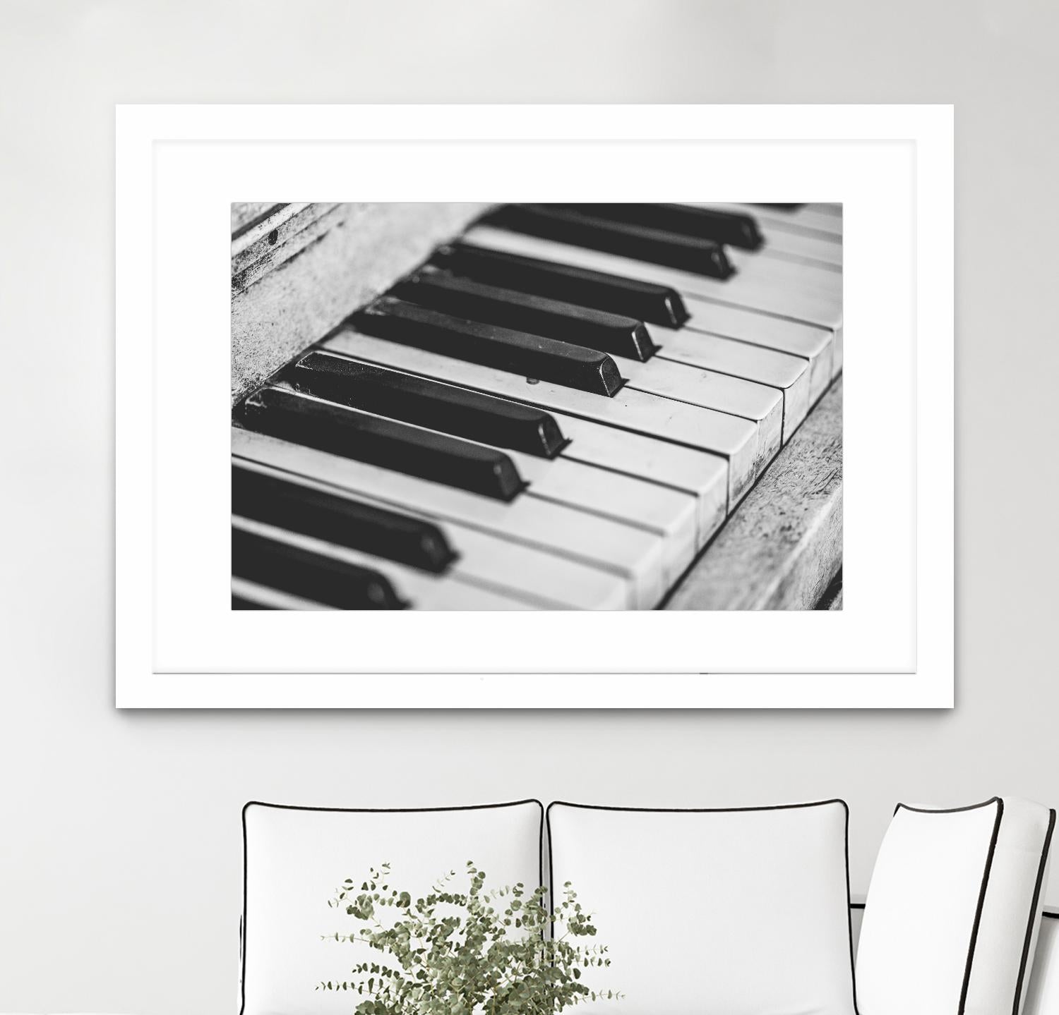 Vintage piano by Pexels on GIANT ART - white leisure