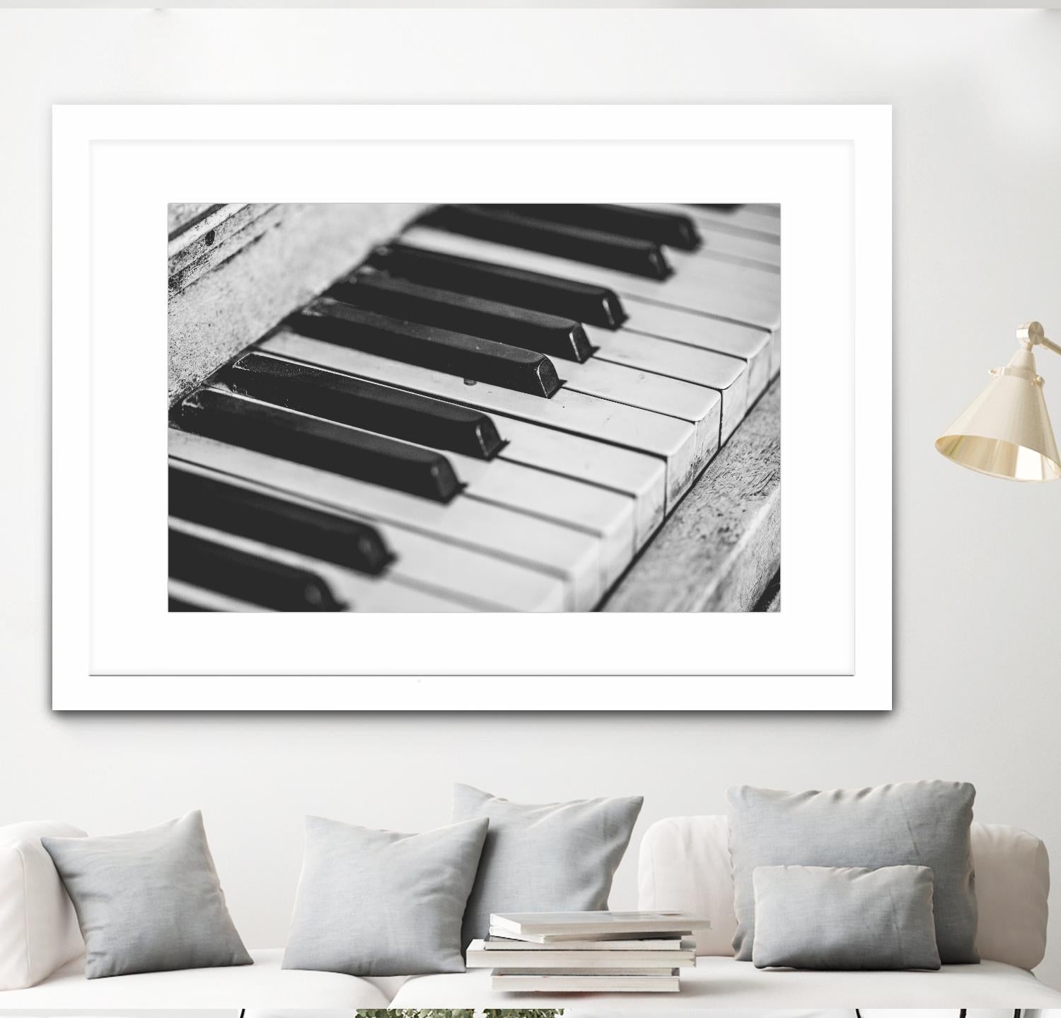 Vintage piano by Pexels on GIANT ART - white leisure