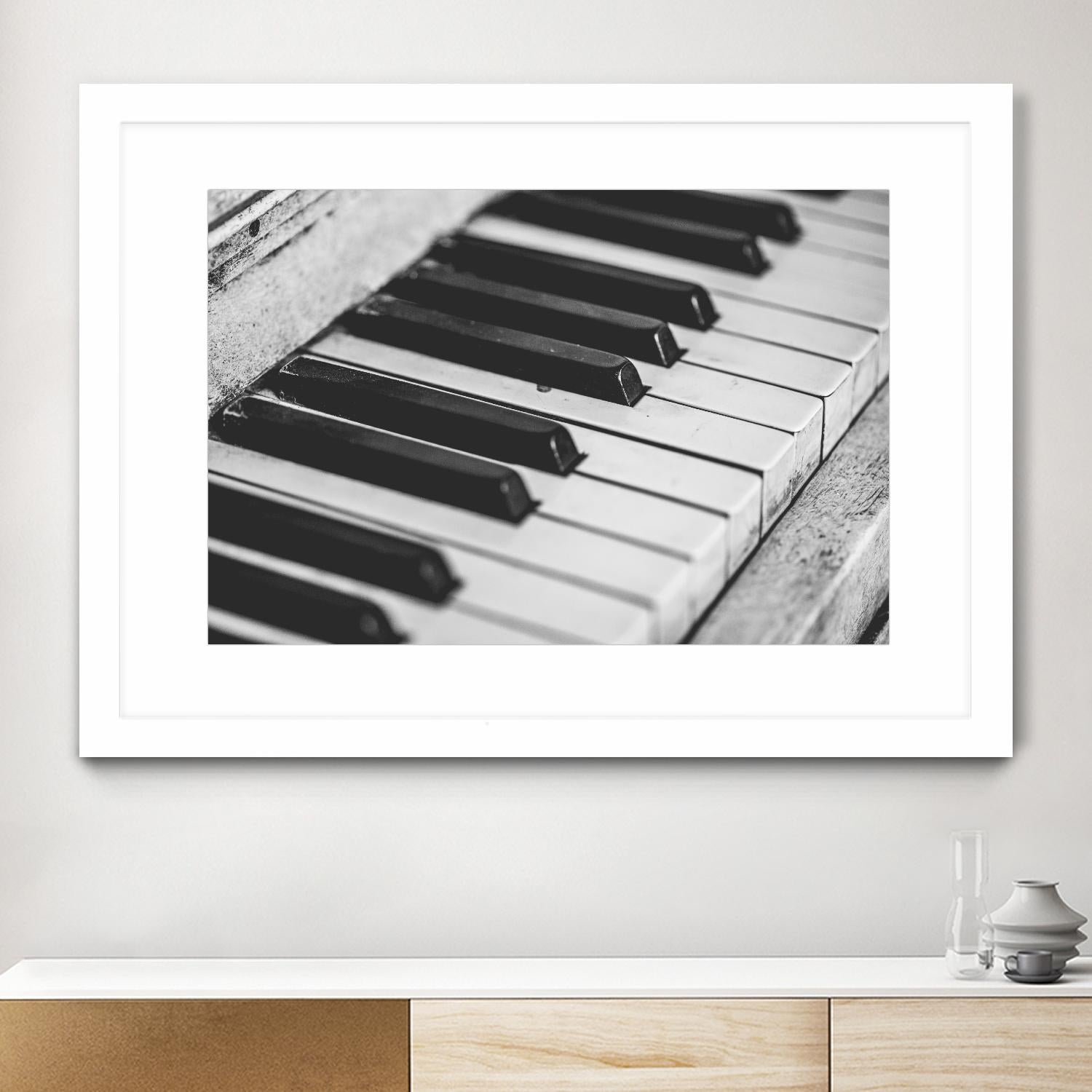Vintage piano by Pexels on GIANT ART - white leisure