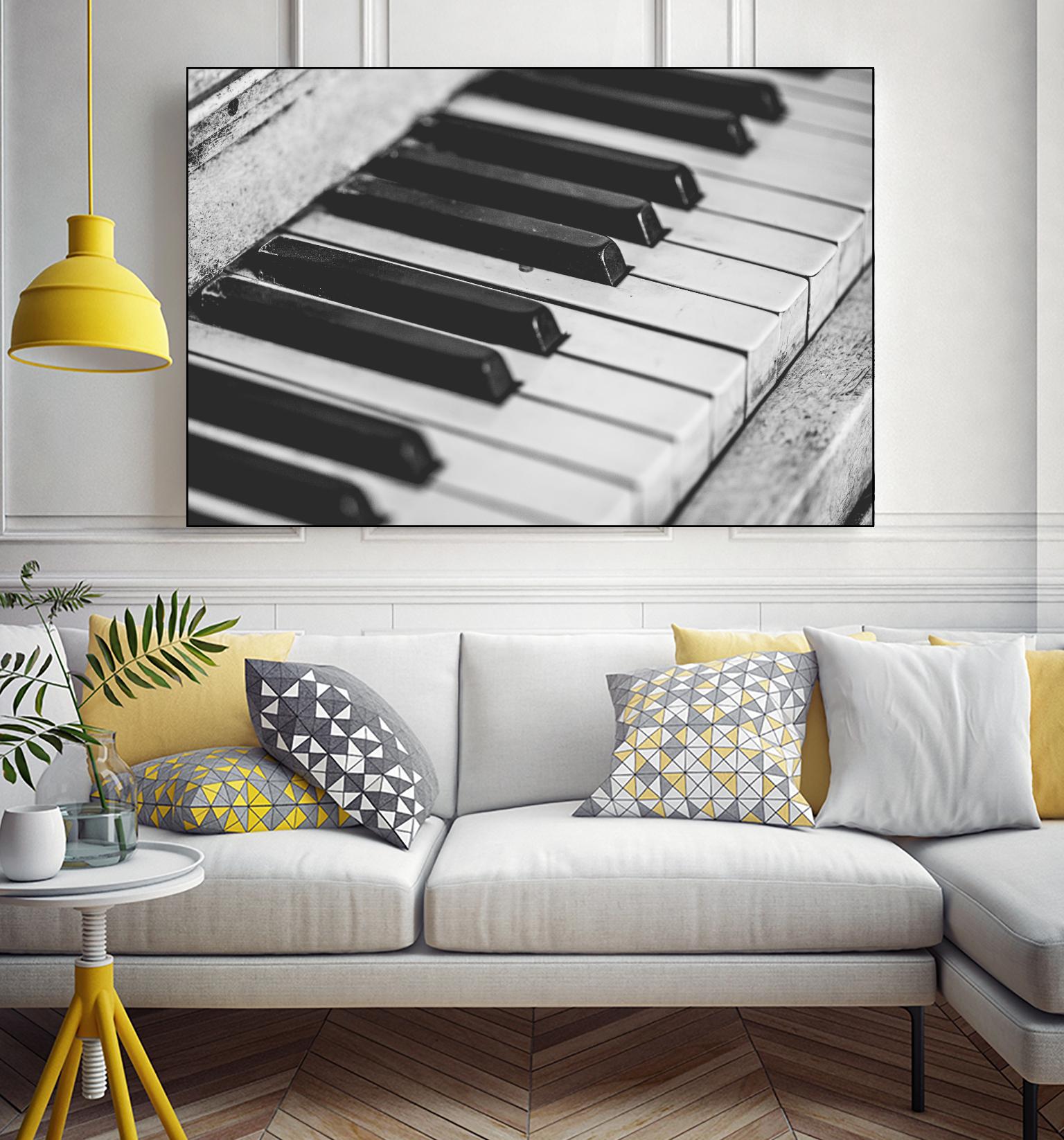 Vintage piano by Pexels on GIANT ART - white leisure